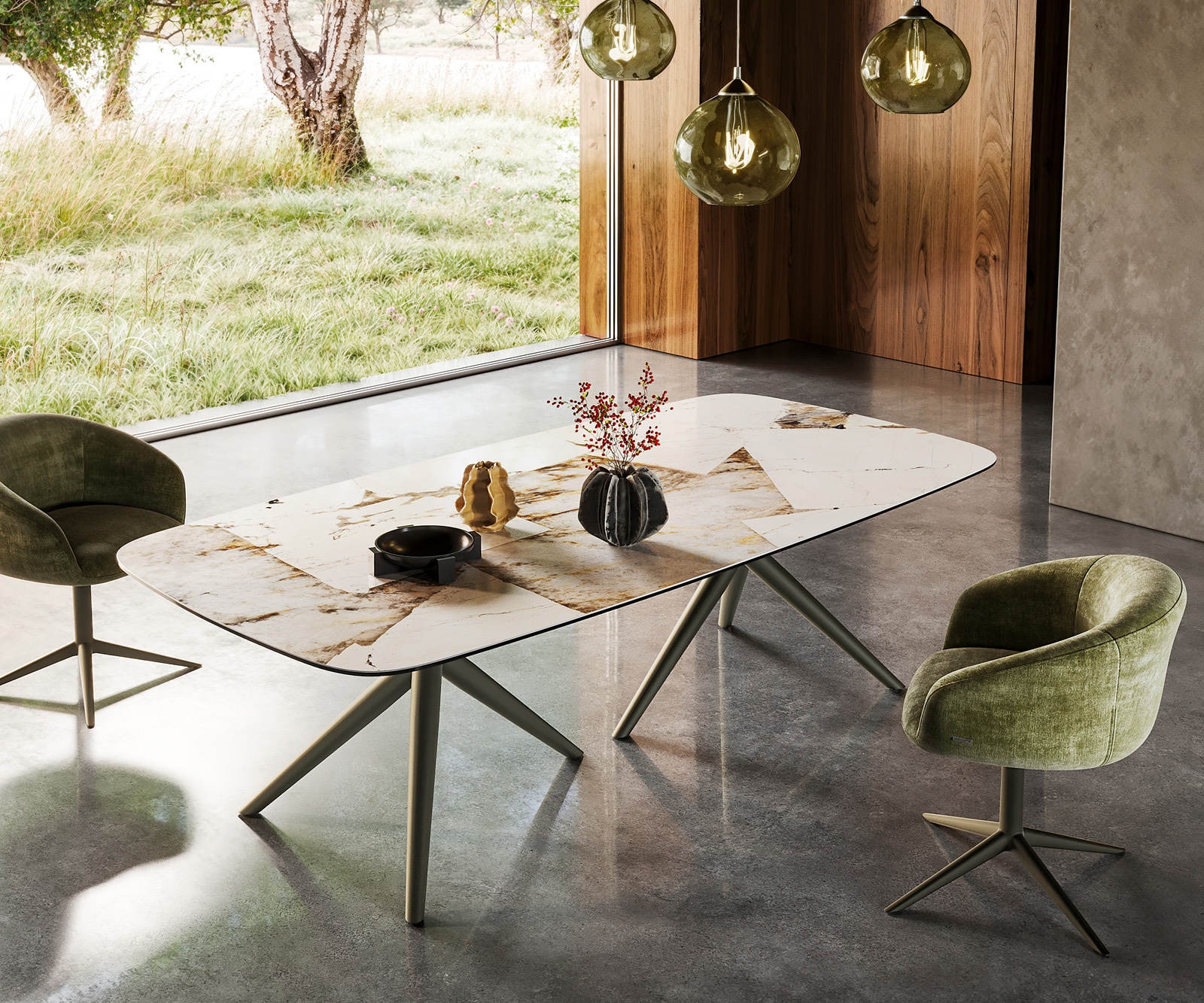 Eettafel Edge Boot 240x120 keramiek Iris FMG Patagonia Lappato Estelar rond  metaal effect afwerking titanium 4 Eettafel Edge Boot 240x120 keramiek Iris FMG Patagonia Lappato Estelar rond  metaal effect afwerking titanium 4
