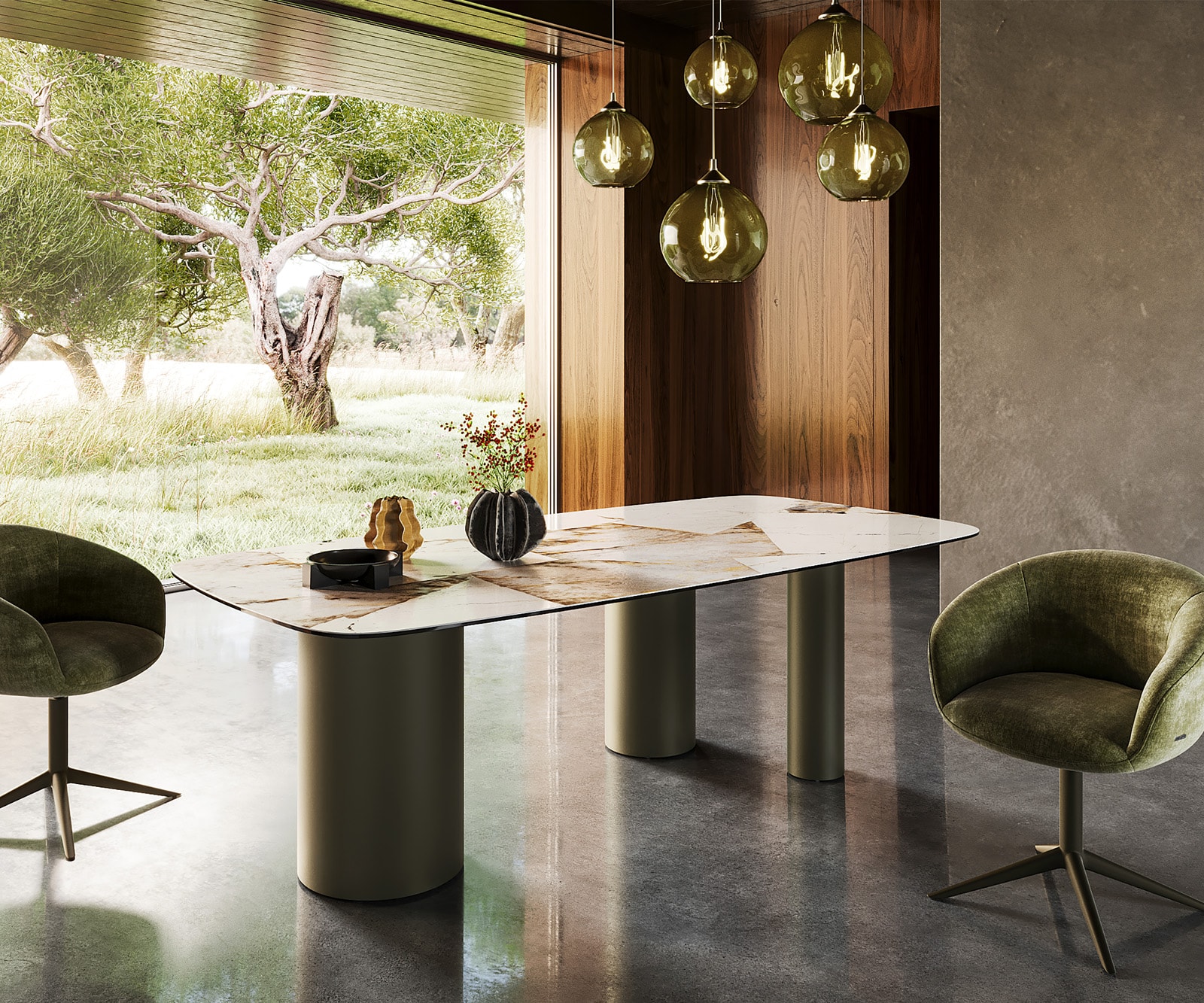 Eetkamertafel Edge Boot 240x120 keramiek Iris FMG Patagonia Lappato Troa metaal effectafwerking titaan Eetkamertafel Edge Boot 240x120 keramiek Iris FMG Patagonia Lappato Troa metaal effectafwerking titaan