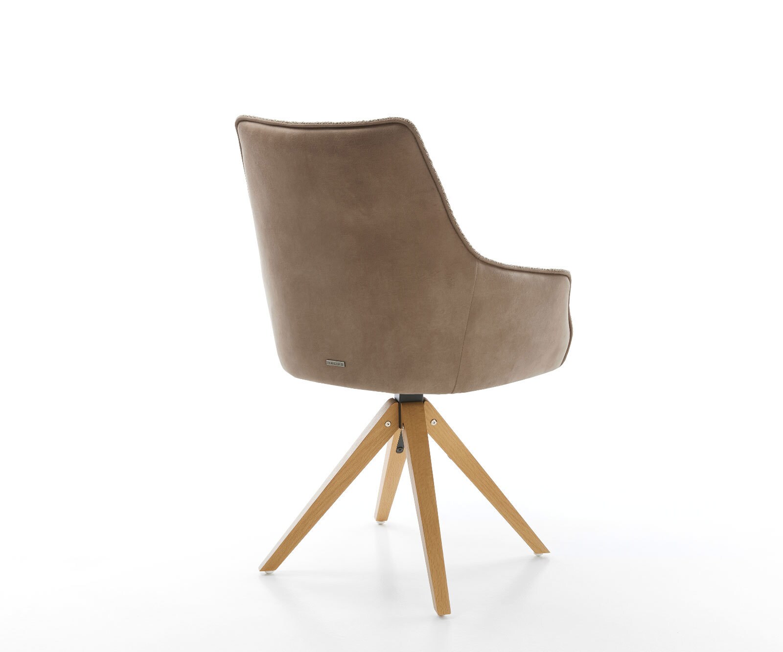 Draaistoel Alja-Flex met armleuning materiaalmix mud houten frame hoekig natuur 180° draaibaar pocketveer kern 4