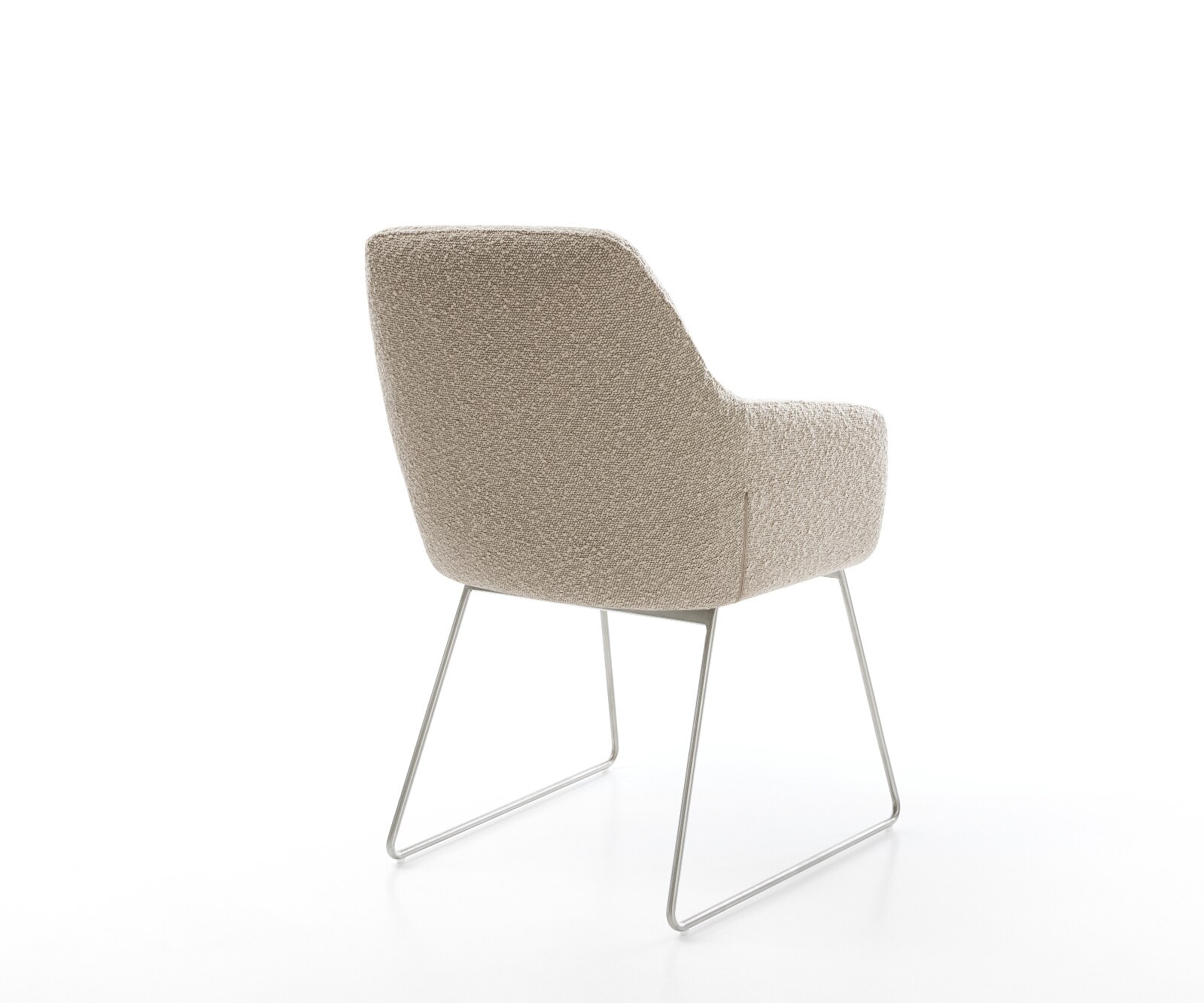 Eetkamerstoel Pejo-Flex bouclé mud slipframe roestvrij staal pocketveer kern 4