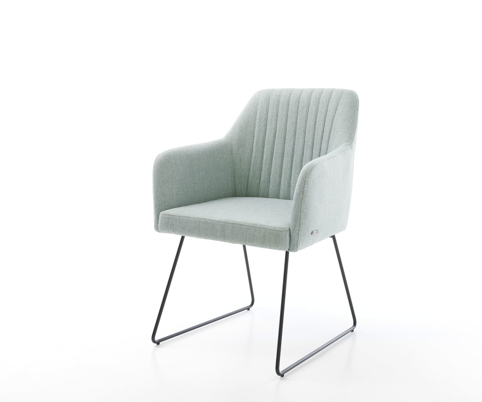 Eetkamerstoel Greg-Flex stripes mint slipframe zwart pocketveer kern Eetkamerstoel Greg-Flex stripes mint slipframe zwart pocketveer kern