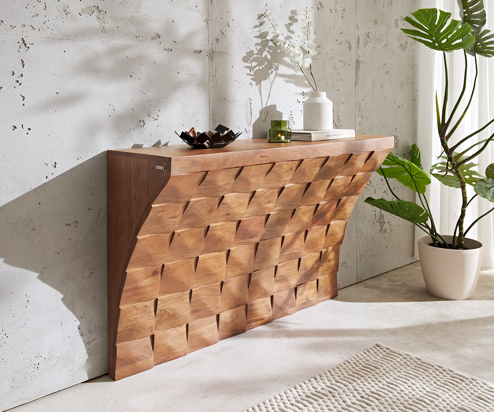 Console Eremos 120x35 cm acacia natuur