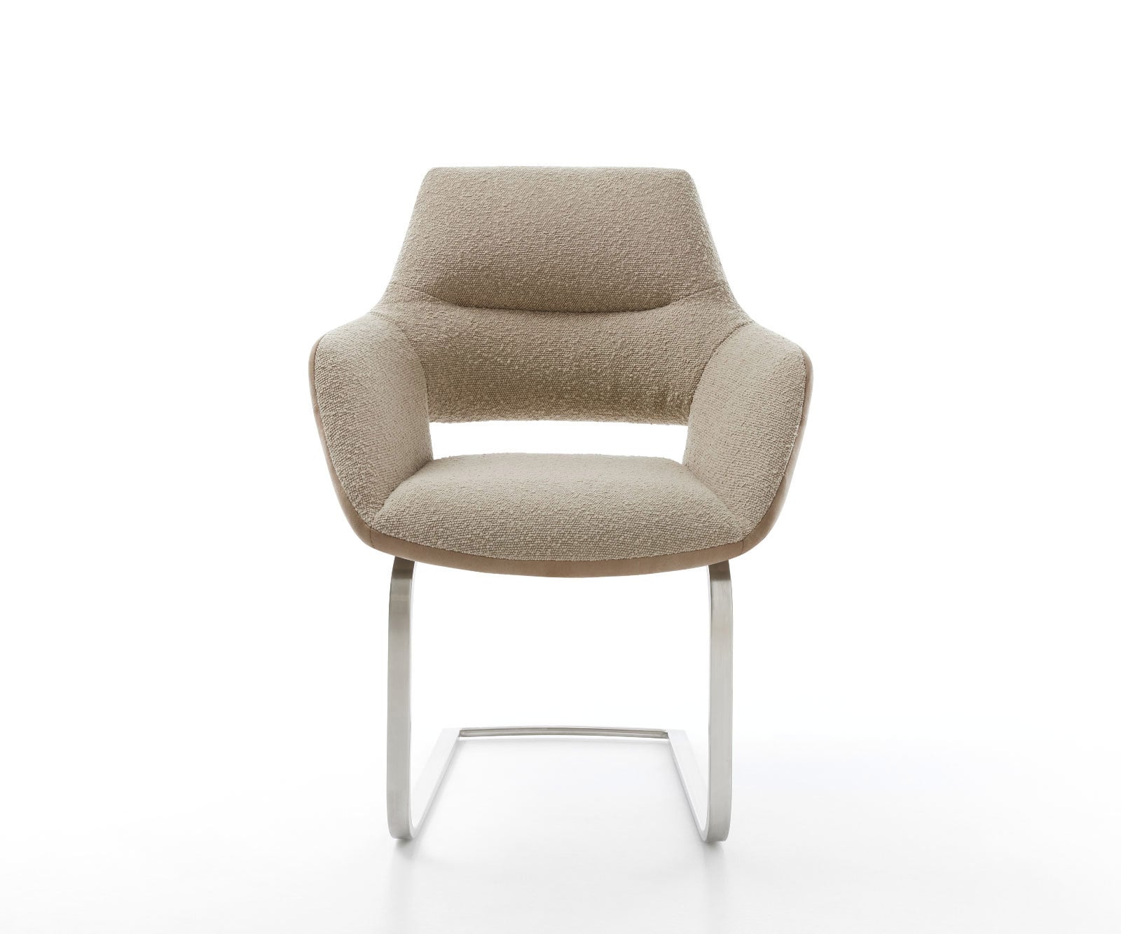 Sledemodel Yago-Flex met armleuning materiaalmix mud sledemodel vlak roestvrij staal pocketveer kern 1 Sledemodel Yago-Flex met armleuning materiaalmix mud sledemodel vlak roestvrij staal pocketveer kern 1