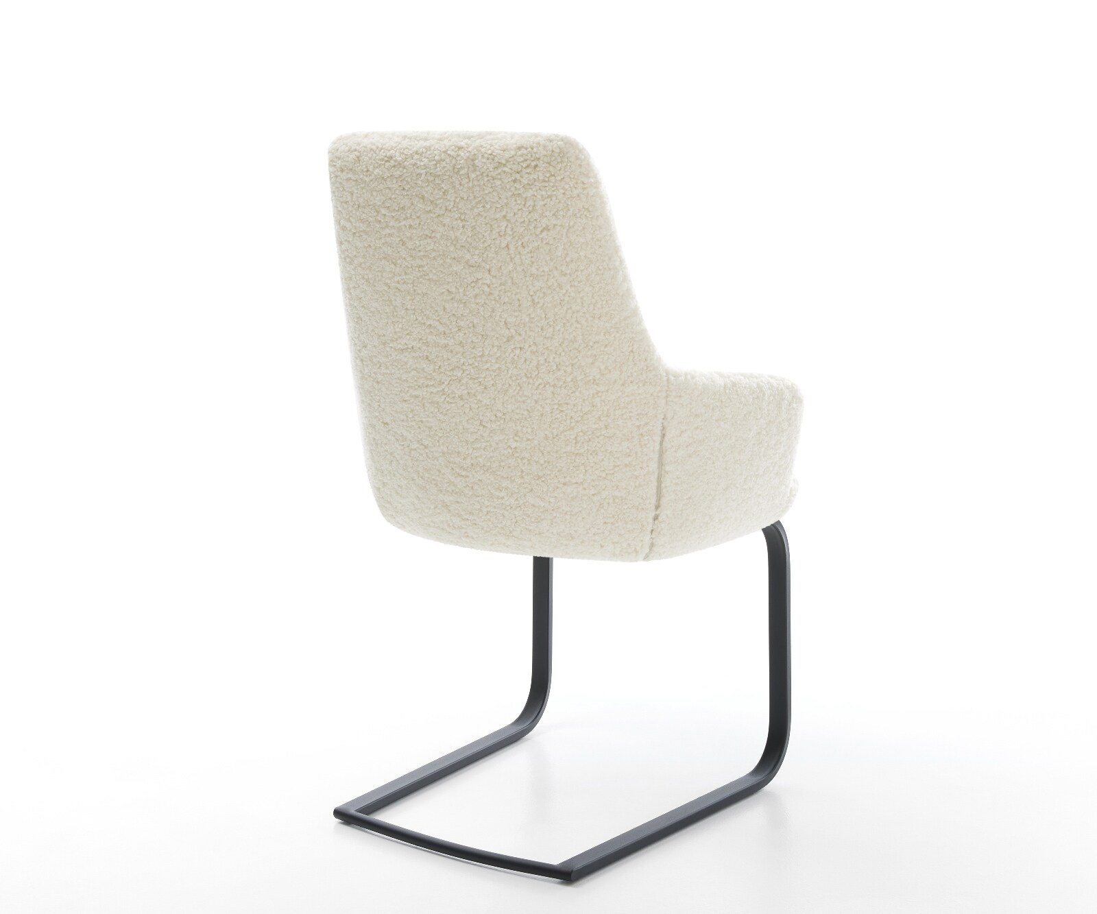 Sledemodel Zelia-Flex met armleuning teddy beige sledemodel vlak zwart pocketveer kern 5