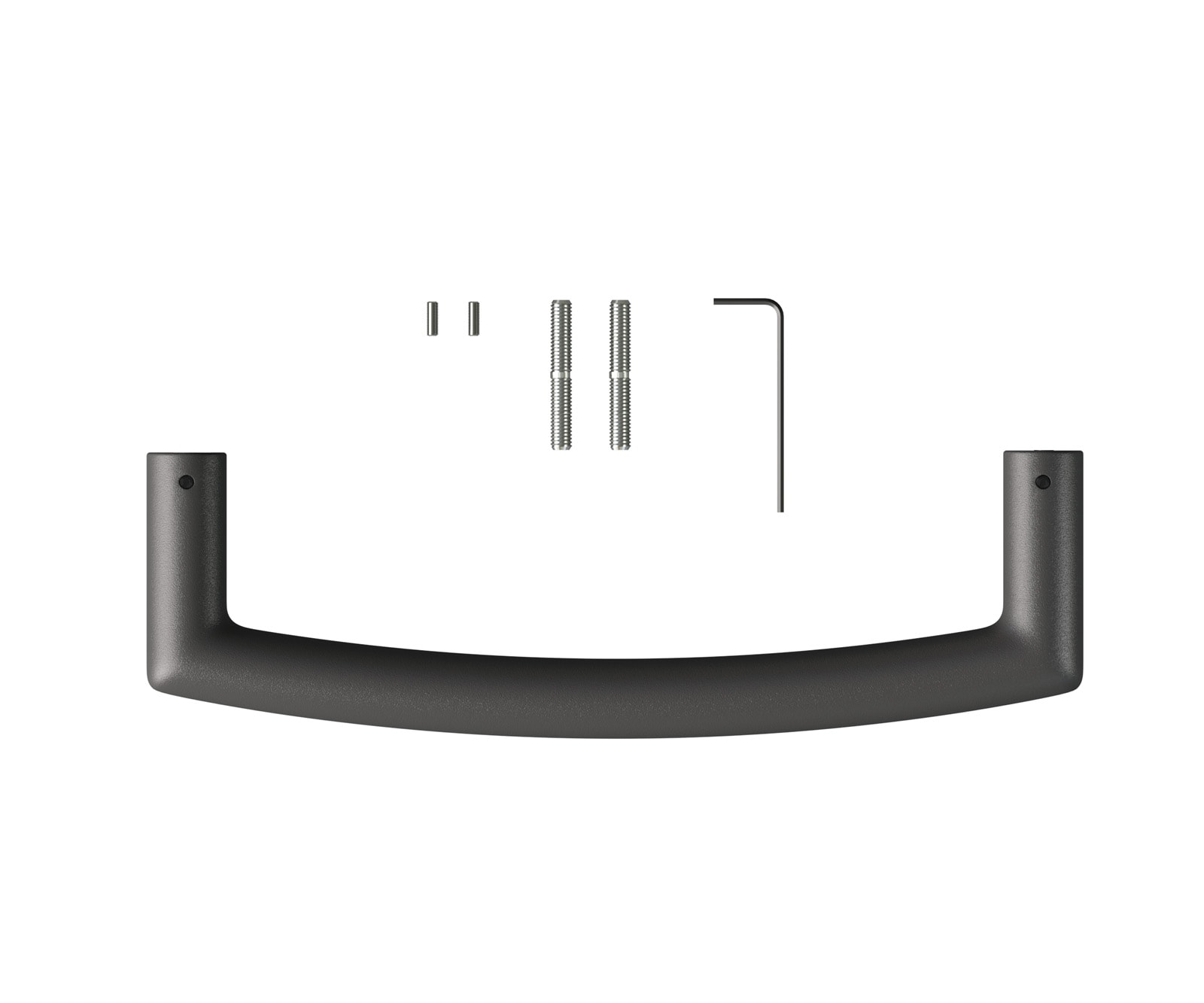 Stoelgreep Flex-Slim metaal zwart 2 Stoelgreep Flex-Slim metaal zwart 2