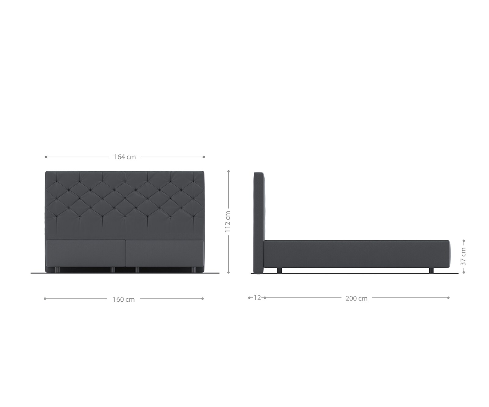 Boxspring-frame Dream-Great 160x200 microvezel beige 2