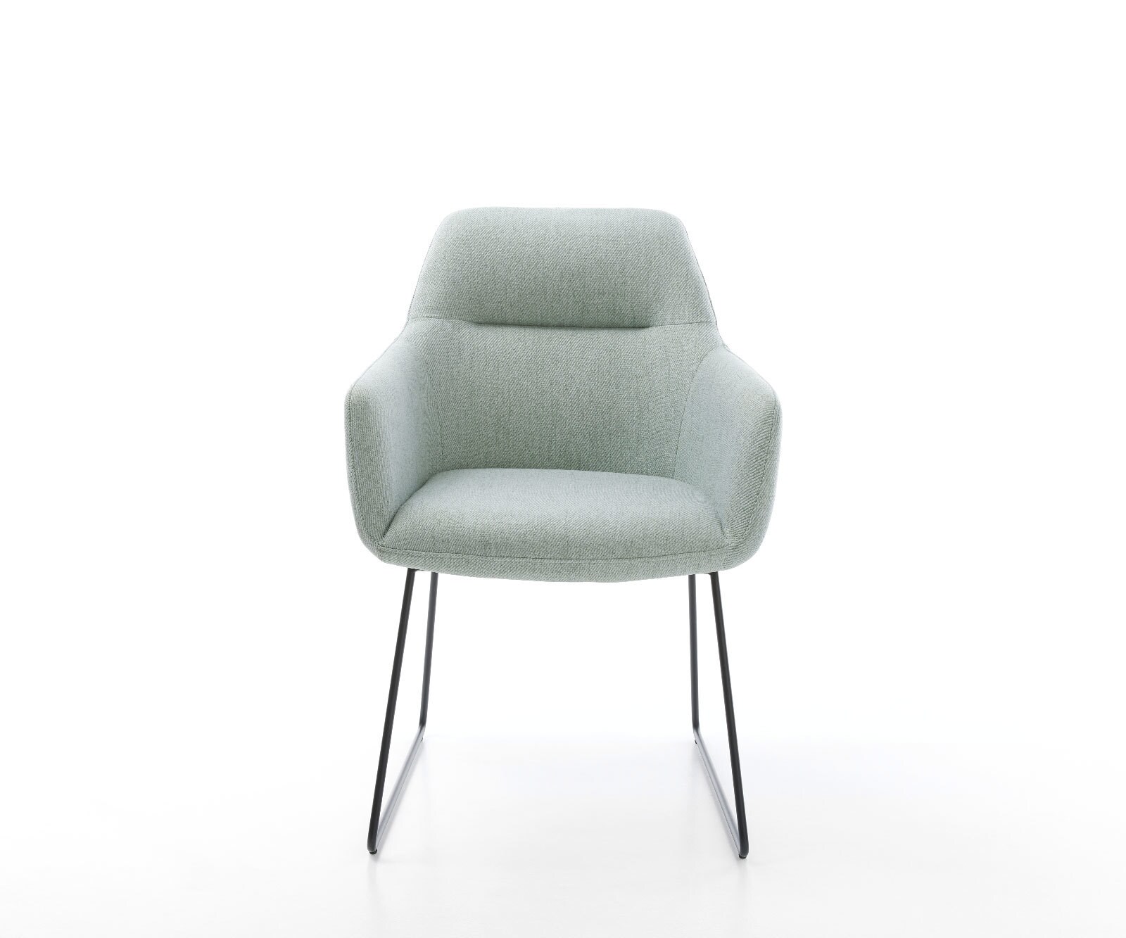 Eetkamerstoel Pejo-Flex stripes mint slipframe zwart pocketveer kern 1 Eetkamerstoel Pejo-Flex stripes mint slipframe zwart pocketveer kern 1