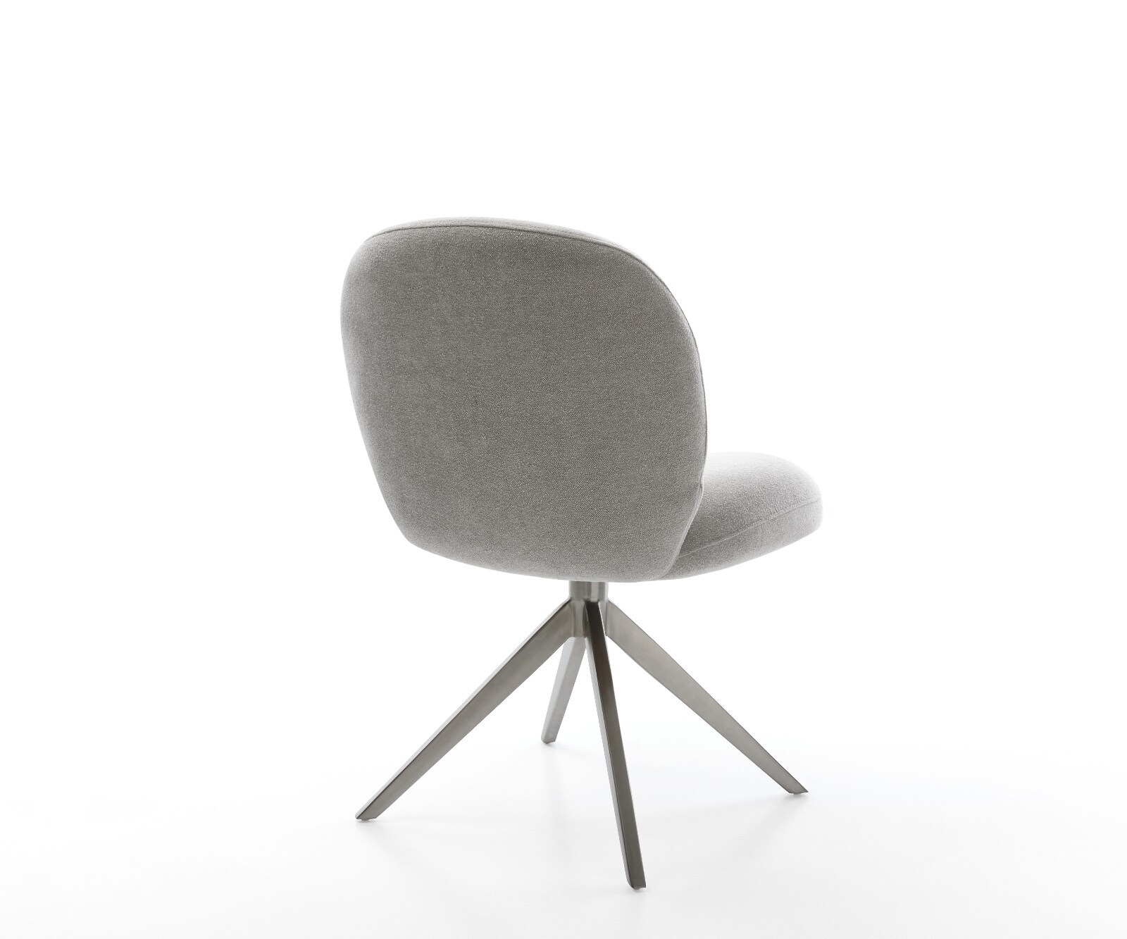 Draaistoel Nube-Flex zachte stof met structuur grijs kruisframe breed grafiet 360° draaibaar rocker-functie pocketveer kern 5