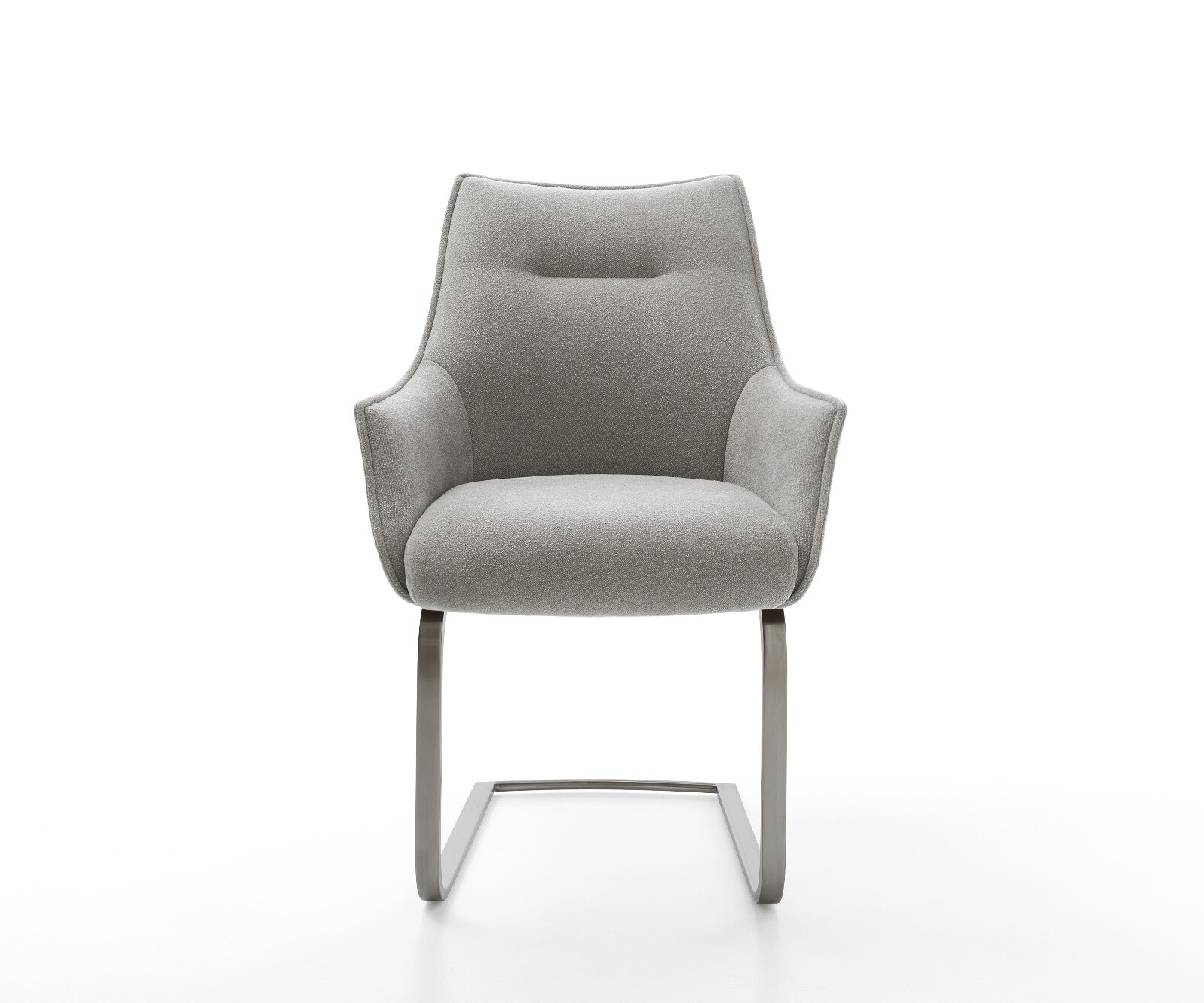 Sledemodel Alja-Flex met armleuning zachte stof met structuur grijs sledemodel vlak grafiet pocketveer kern 2