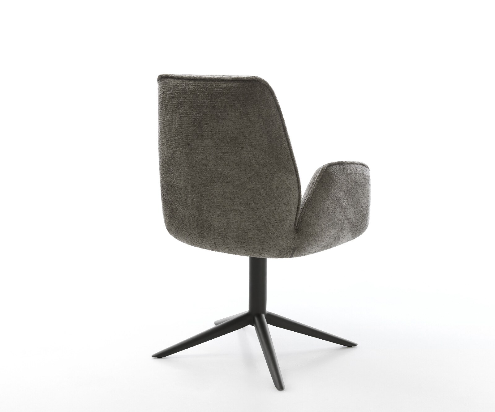 Draaistoel Zoa-Flex bouclé zacht mud kruispoot zwart 360° draaibaar rocker-functie pocketveer kern 4