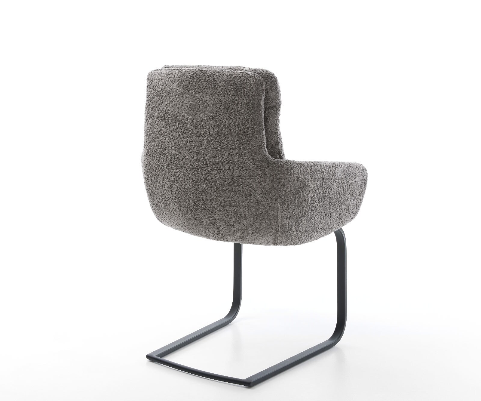 Sledemodel Abelia-Flex met armleuning bouclé grijs sledemodel vlak zwart 4 Sledemodel Abelia-Flex met armleuning bouclé grijs sledemodel vlak zwart 4