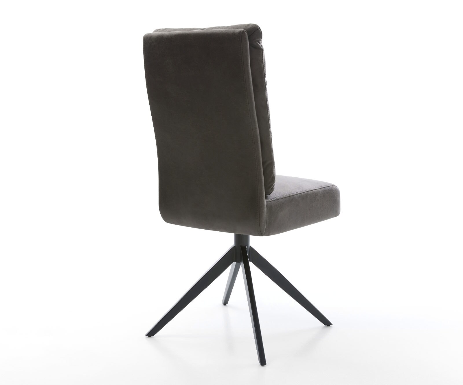 Draaistoel Pela-Flex microvelours antraciet vintage kruisframe breed zwart 360° draaibaar rocker-functie pocketveer kern 4