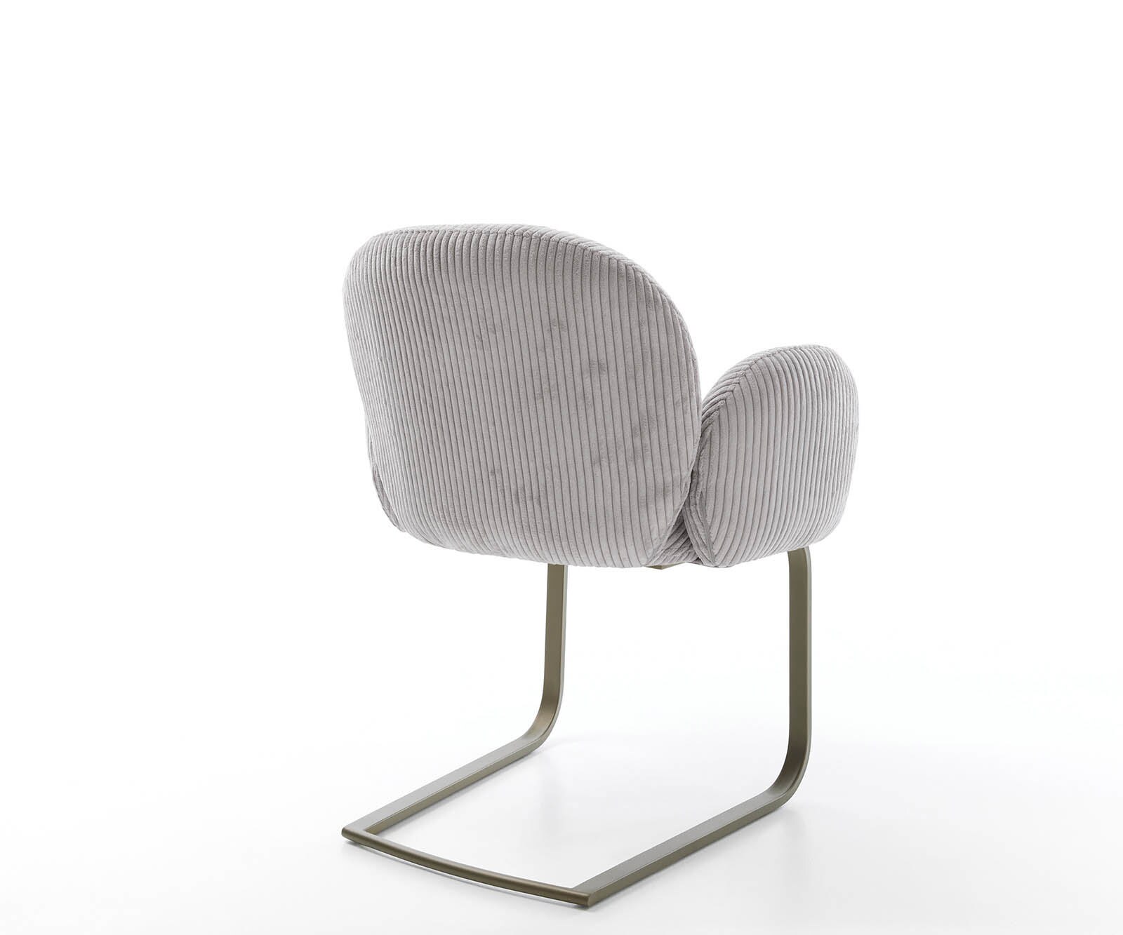 Sledemodel Nube-Flex met armleuning koord zilver grijs sledemodel vlak afwerking met titanium pocketveer kern 5