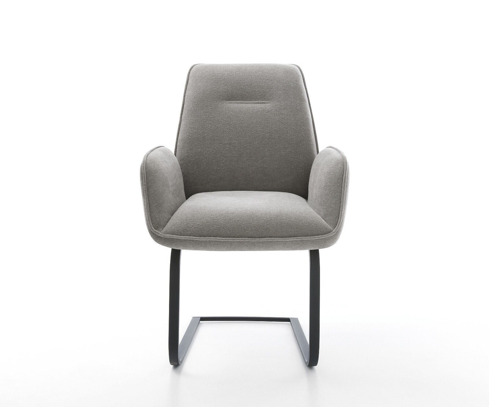 Sledemodel Zoa-Flex zachte stof met structuur grijs sledemodel vlak zwart pocketveer kern 2