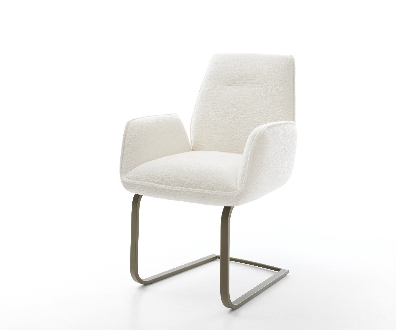 Sledemodel Zoa-Flex bouclé zacht beige sledemodel vlak afwerking met titanium pocketveer kern 1