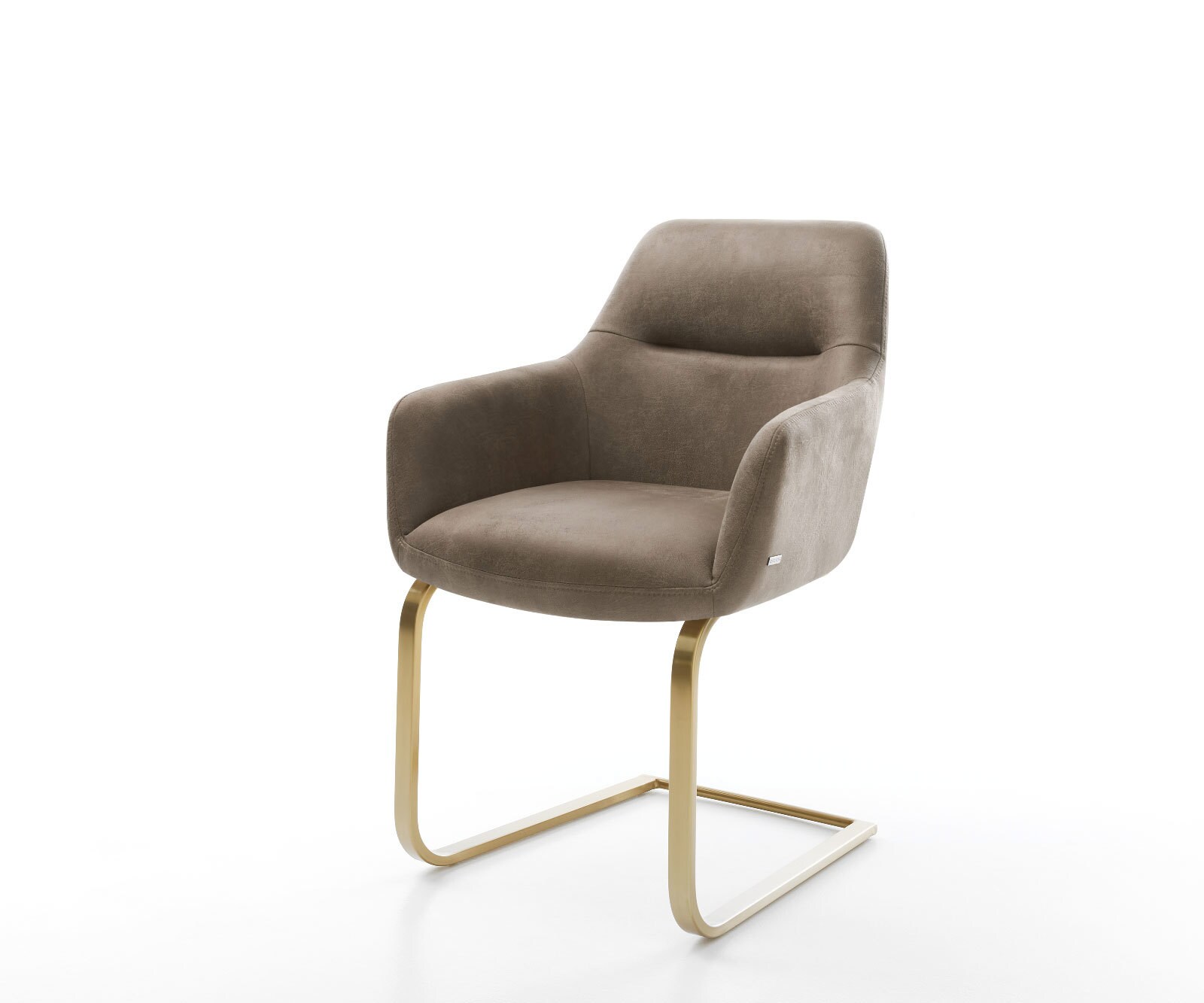 Sledemodel Pejo-Flex microvelours taupe vintage sledemodel vlak goud pocketveer kern