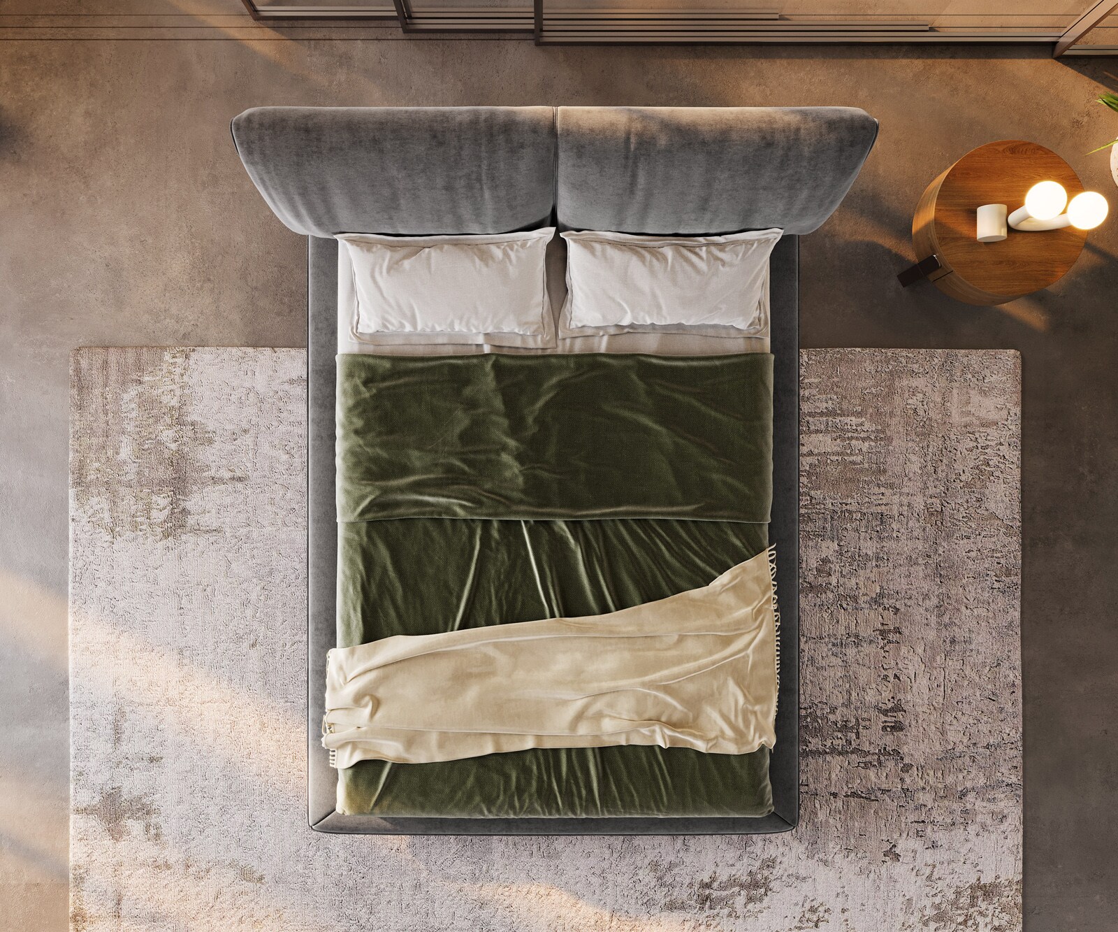 Bedframe Cusino 140x200 cm microvezel grijs 5