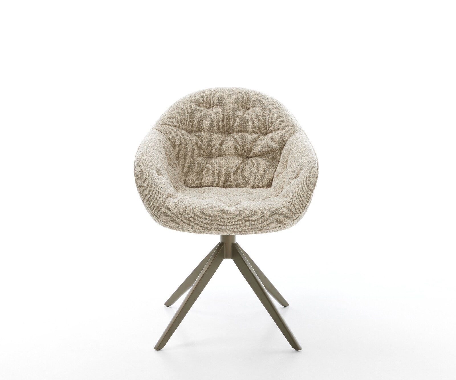 Draaistoel Gaio-Flex geweven stof beige kruisframe breed afwerking met titanium 360° draaibaar rocker-functie 2