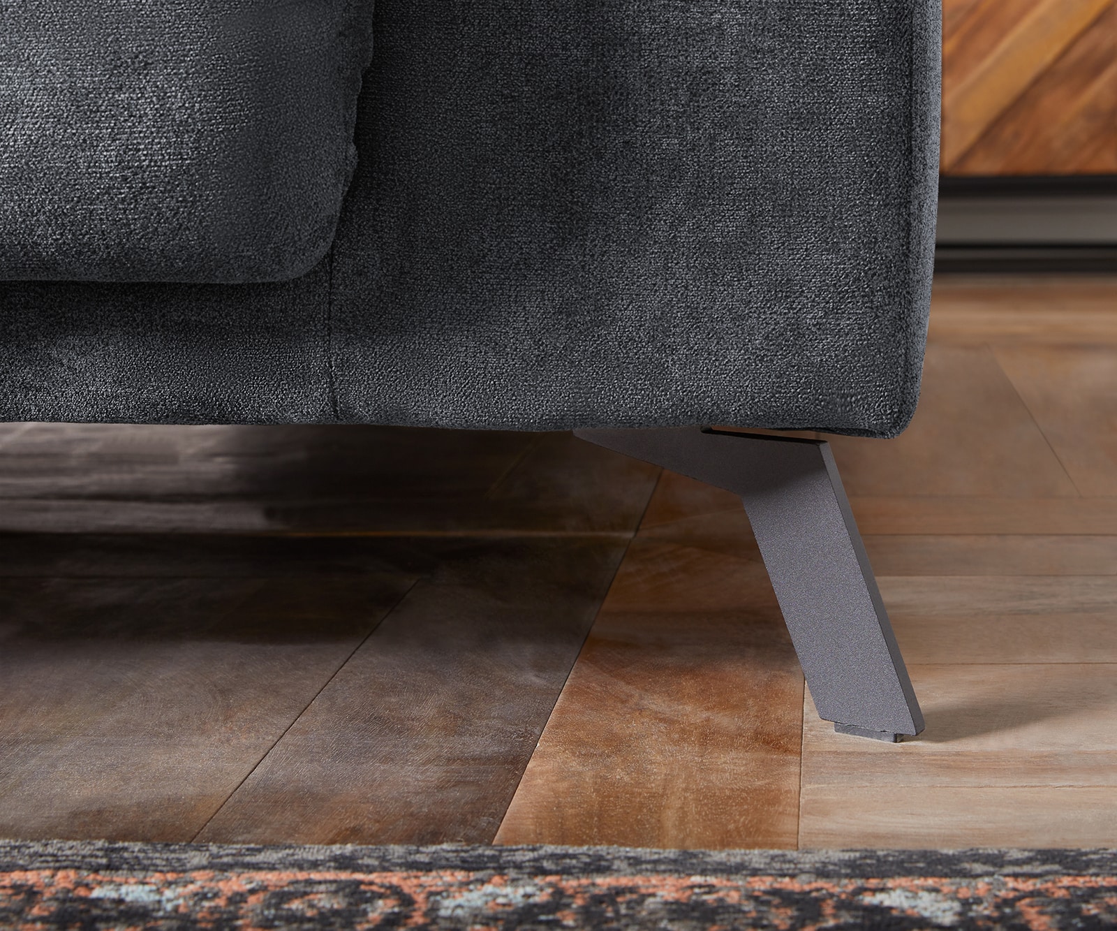 Hoekbank Catan 295x230 microvezel Antraciet voetenbank links  incl. Elektrische Zitdiepteverstelling 7