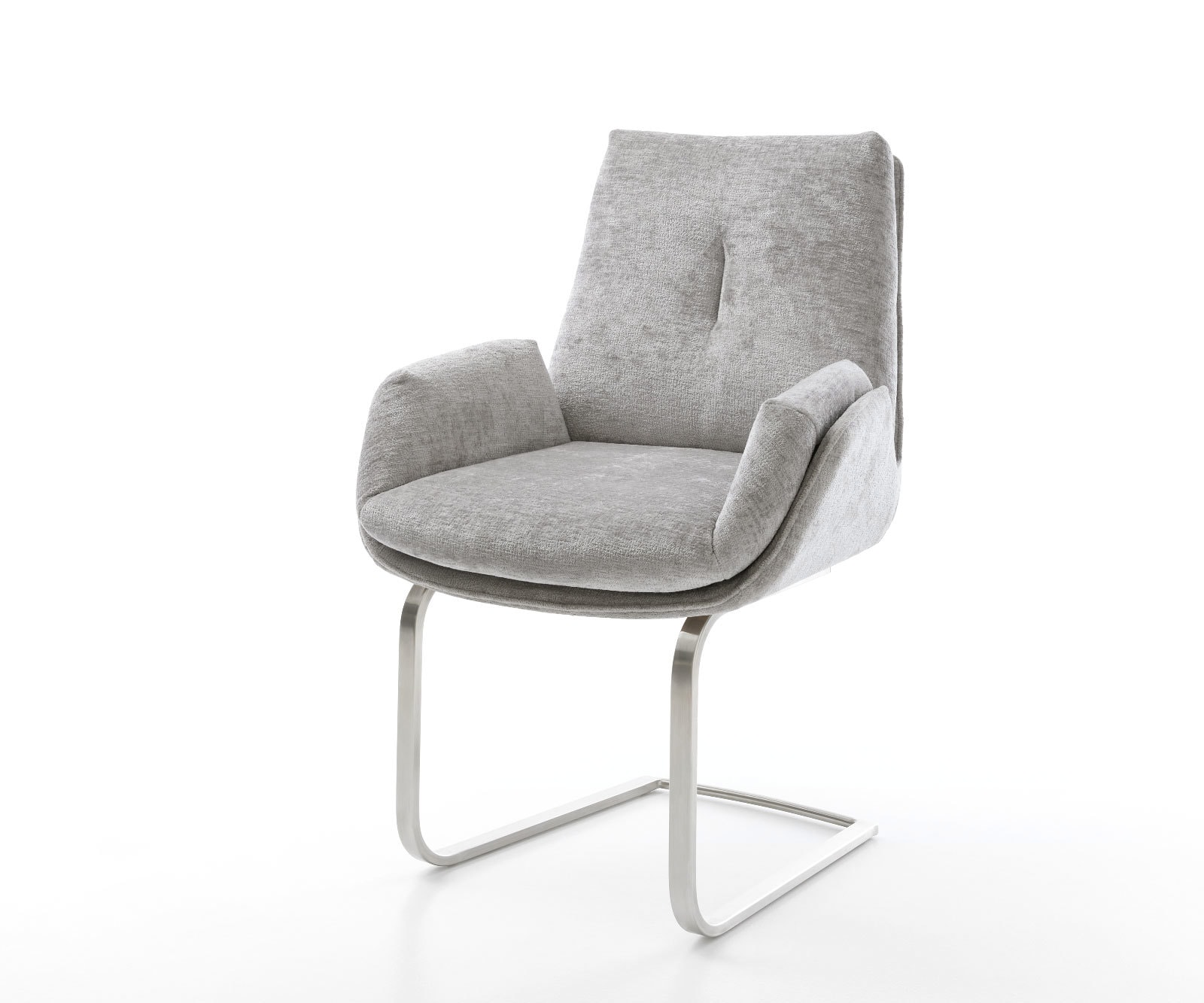 Sledemodel Clea-Flex chenille zilver grijs sledemodel vlak roestvrij staal Sledemodel Clea-Flex chenille zilver grijs sledemodel vlak roestvrij staal