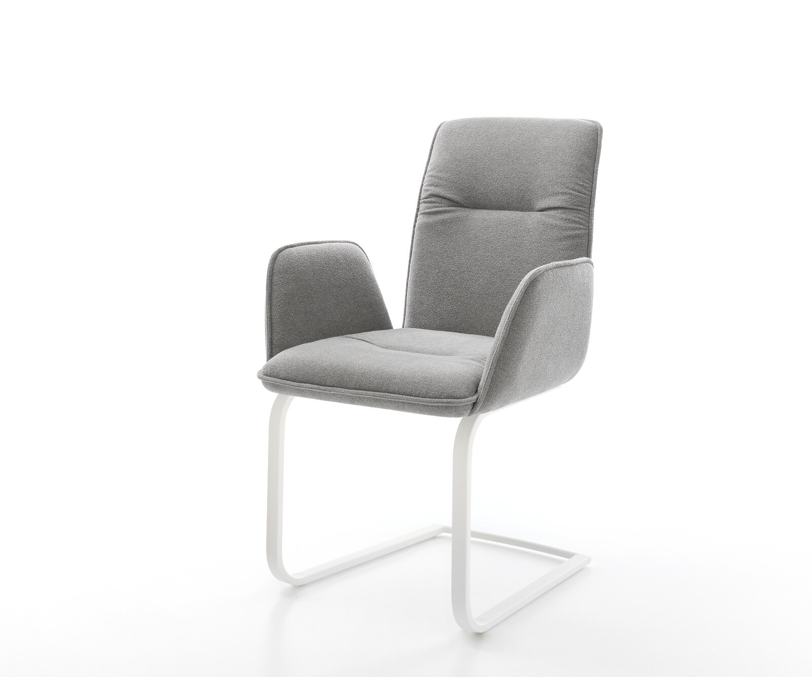 Sledemodel Vinja-Flex zachte stof met structuur grijs sledemodel vlak wit 1