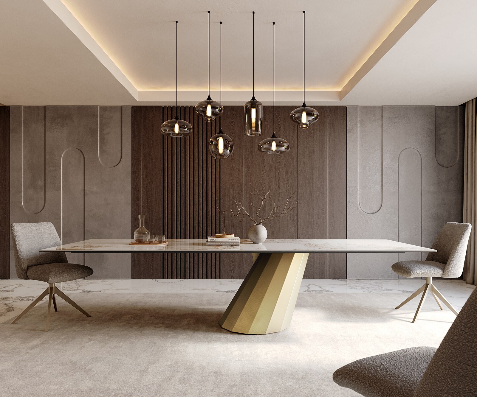 Tafelonderstel Parabel metaal goud 4 Tafelonderstel Parabel metaal goud 4