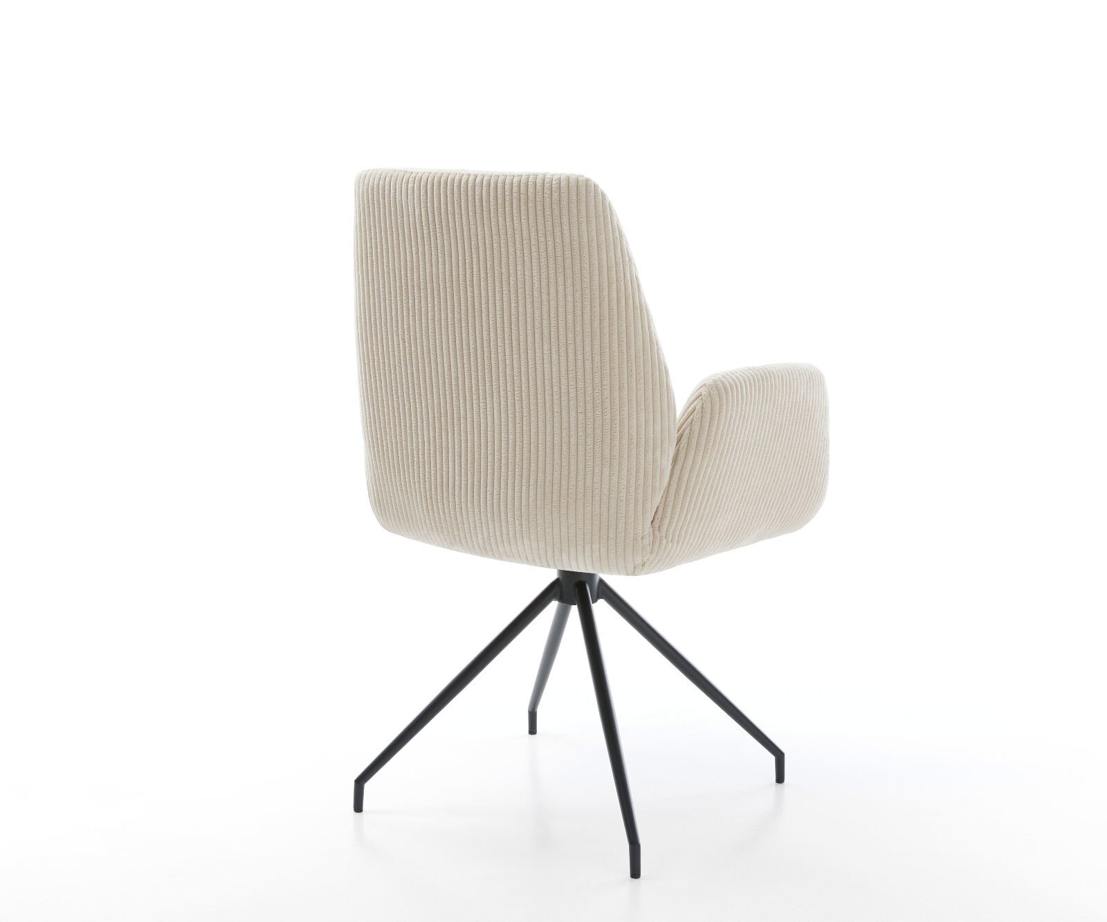 Eetkamerstoel Zoa-Flex koord beige kruisframe conisch zwart pocketveer kern 4