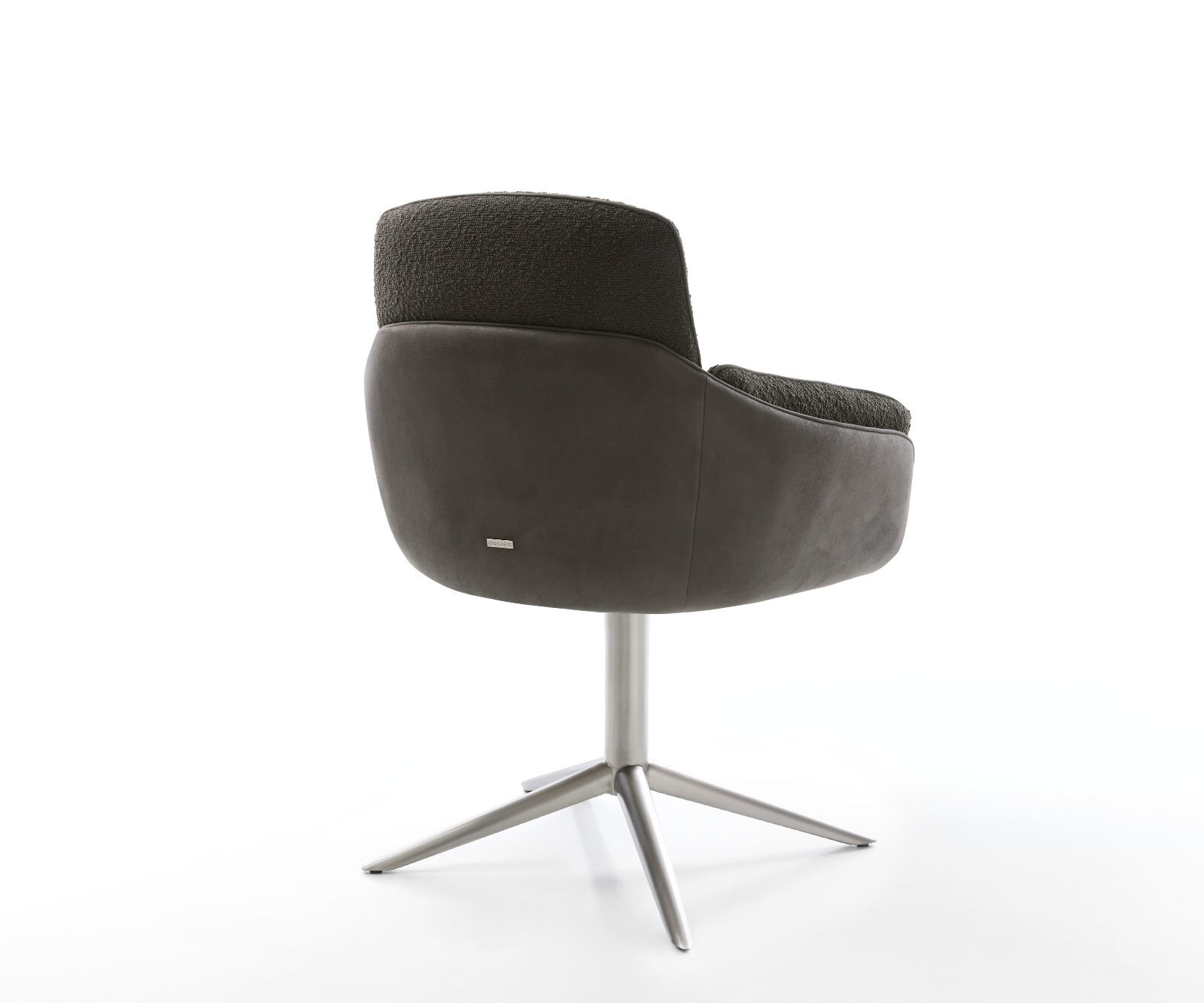 Draaistoel Luan-Flex met armleuning materiaalmix zwart kruispoot roestvrij staal 360° draaibaar rocker-functie 5