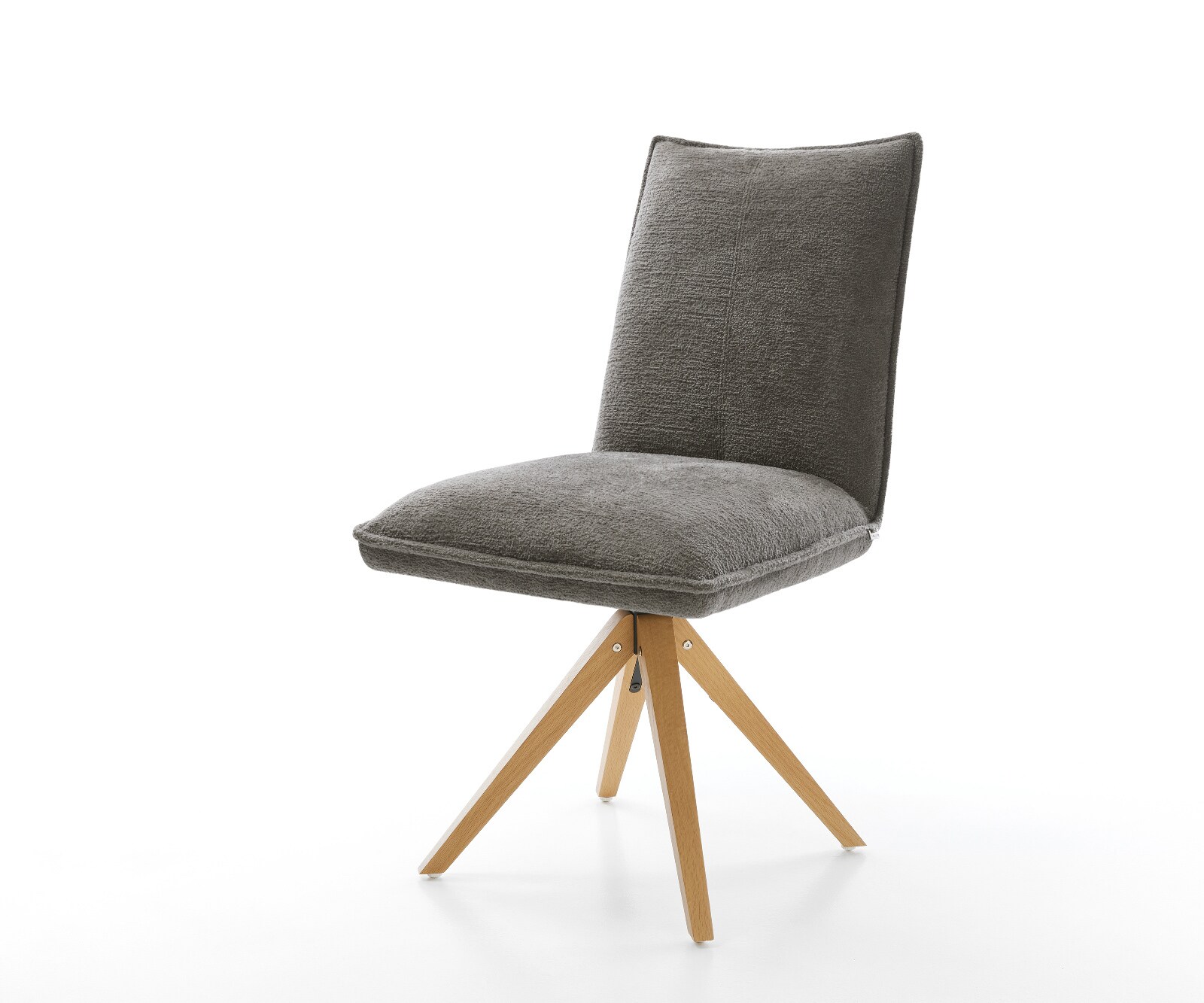 Draaistoel Lelio-Flex bouclé zacht mud houten frame hoekig natuur 180° draaibaar pocketveer kern 1