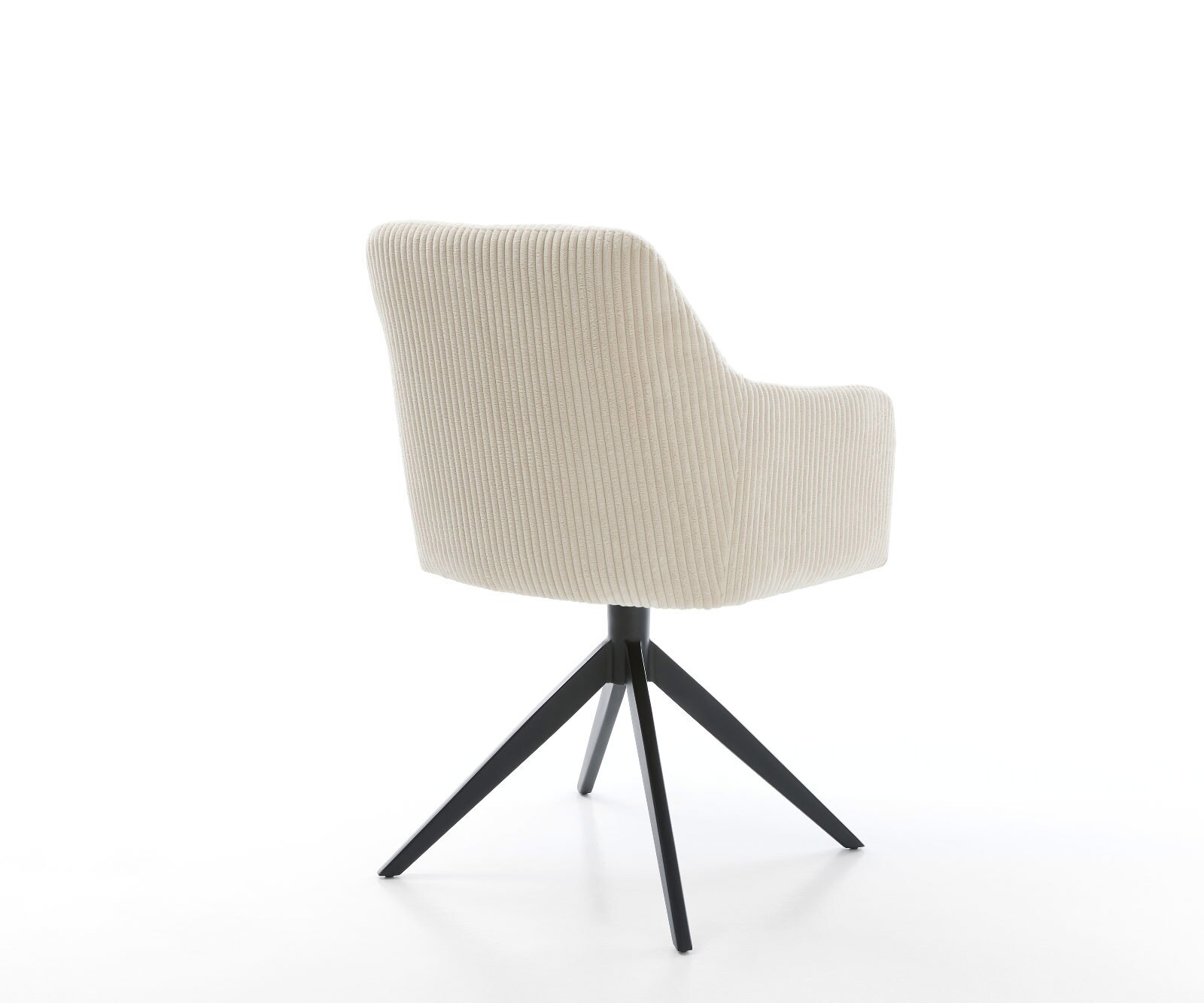 Eetkamerstoel Greg-Flex koord beige kruisframe breed zwart pocketveer kern 4