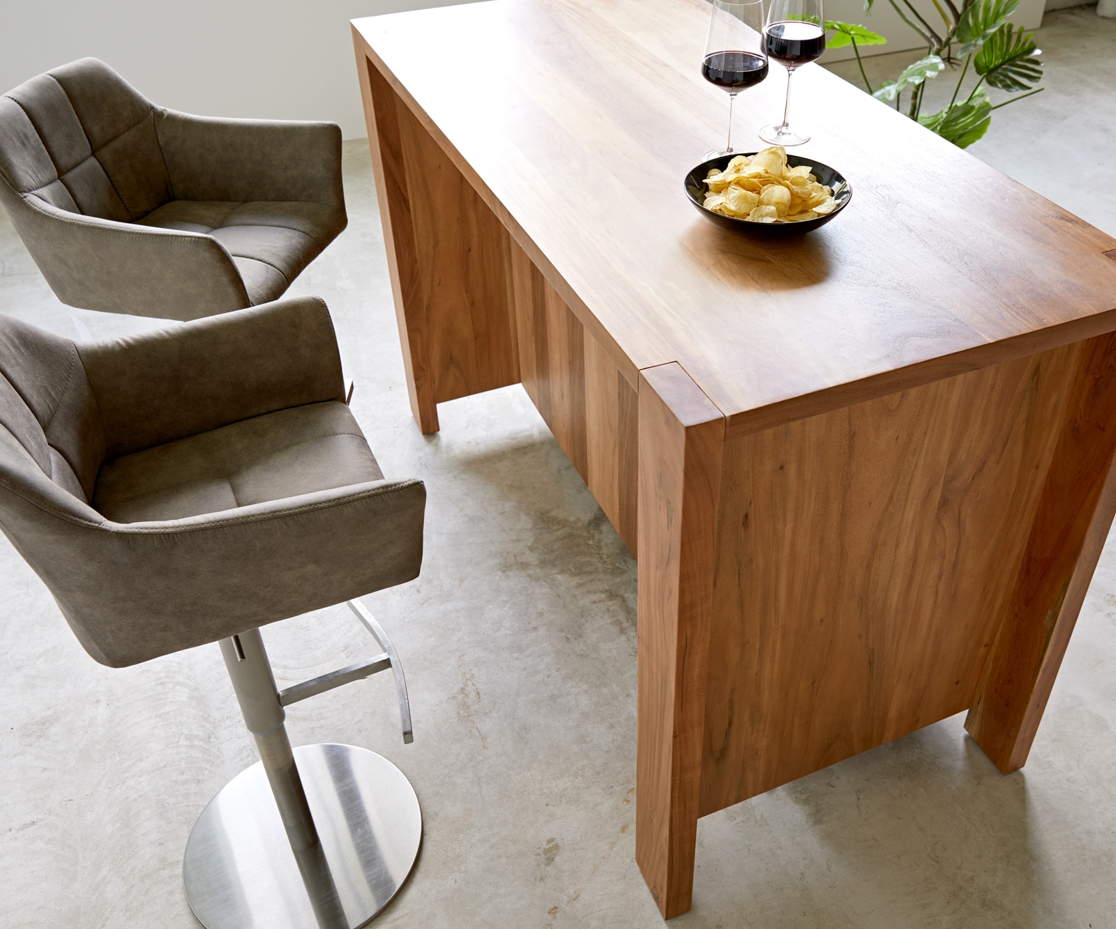 Barkast Hedora 160x75 cm acacia natuur met verlichting 5 Barkast Hedora 160x75 cm acacia natuur met verlichting 5