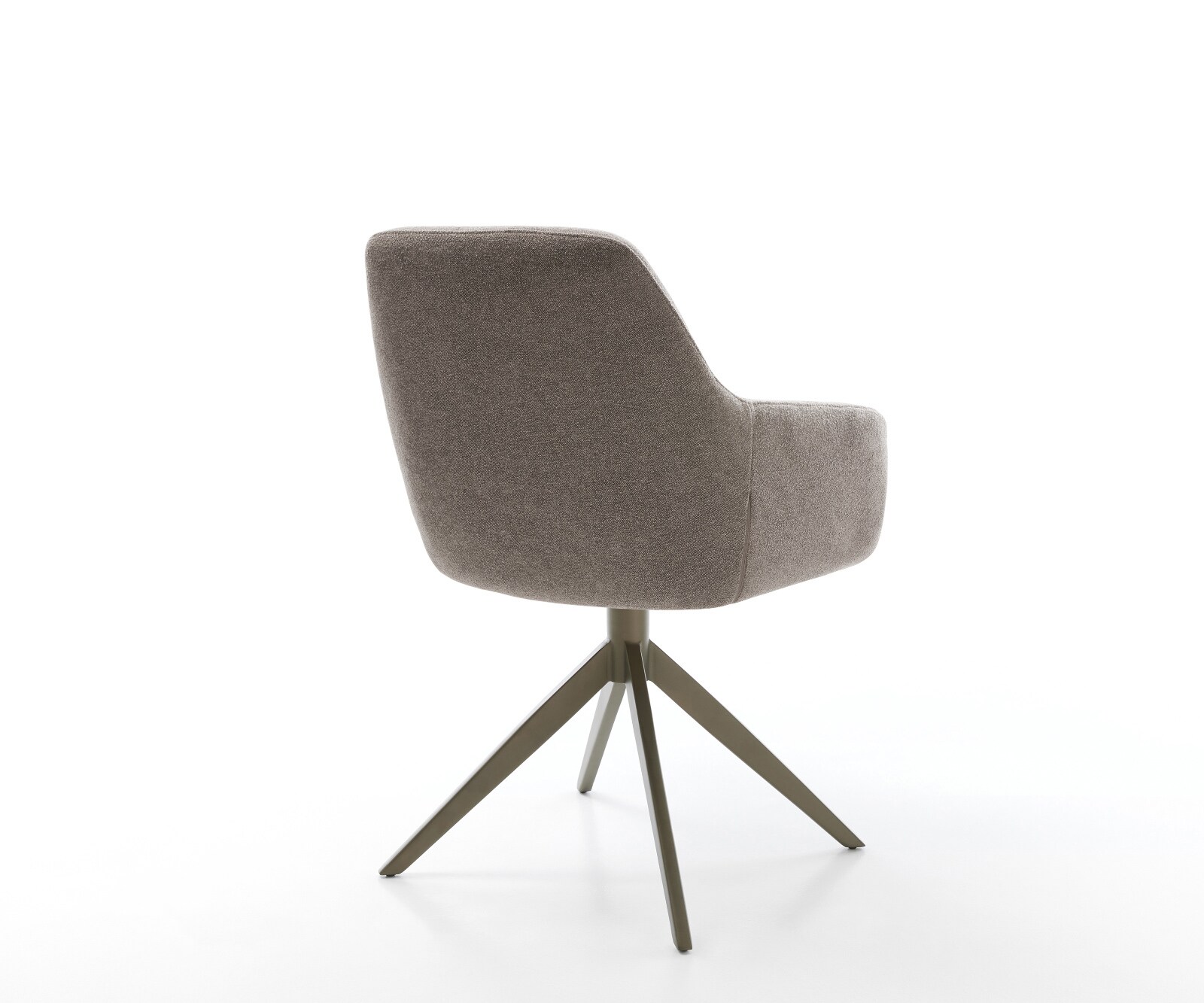 Draaistoel Pejo-Flex zachte stof met structuur taupe kruisframe breed afwerking met titanium 360° draaibaar rocker-functie pocketveer kern 4