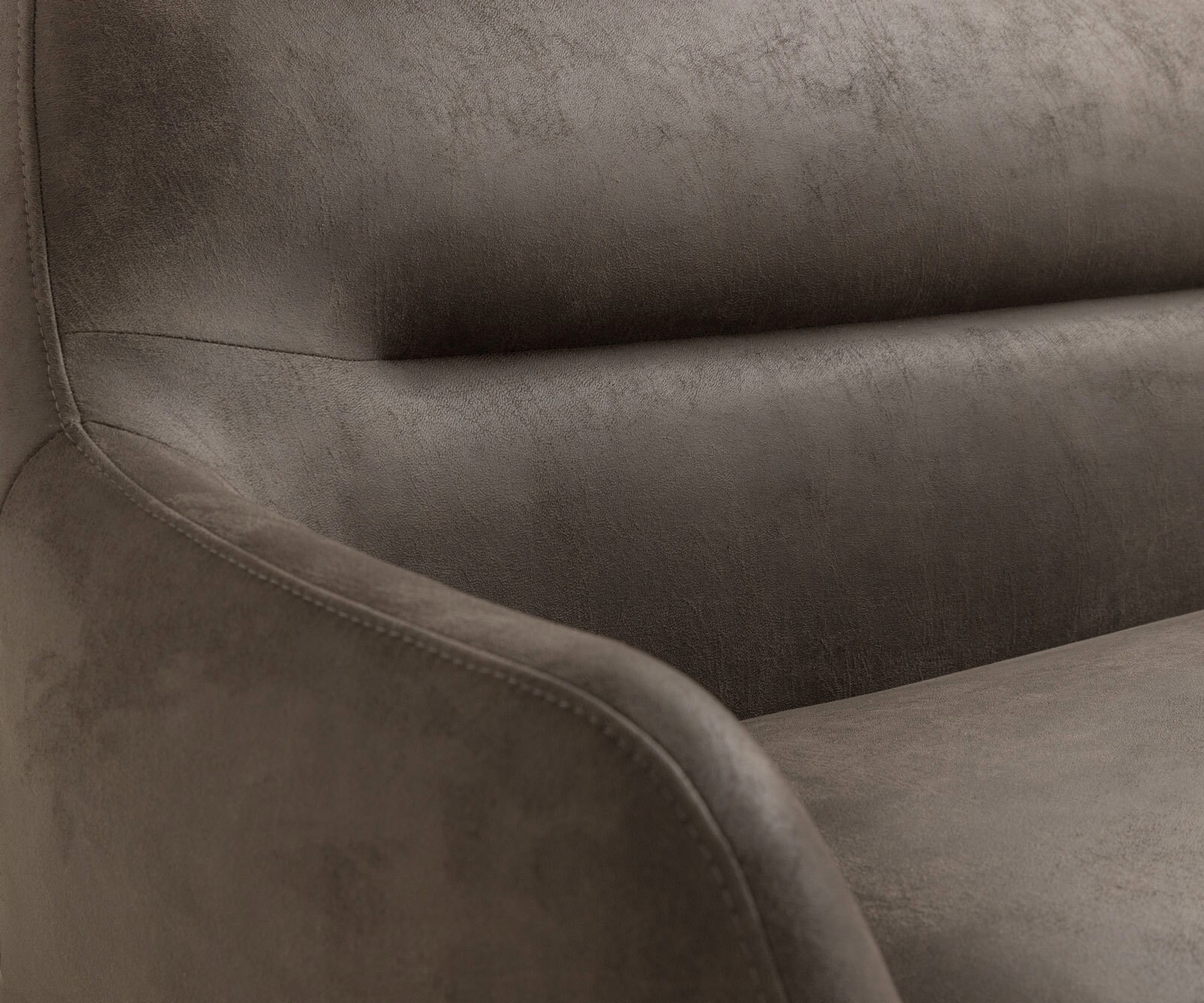 Eetkamerbank Taya-Flex 285x190 cm microvelours taupe vintage gekant sledeframe roestvrij staal pocketvering rechts 7