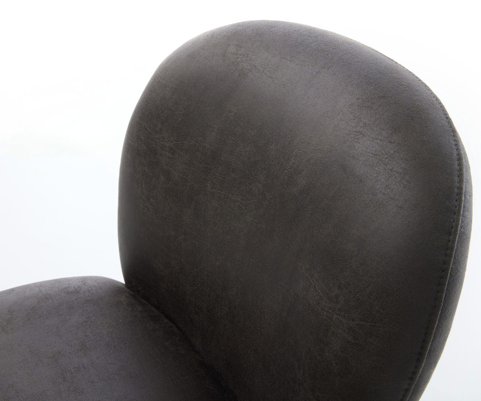 Draaistoel Nube-Flex microvelours antraciet vintage kruisframe breed zwart 360° draaibaar rocker-functie pocketveer kern 3