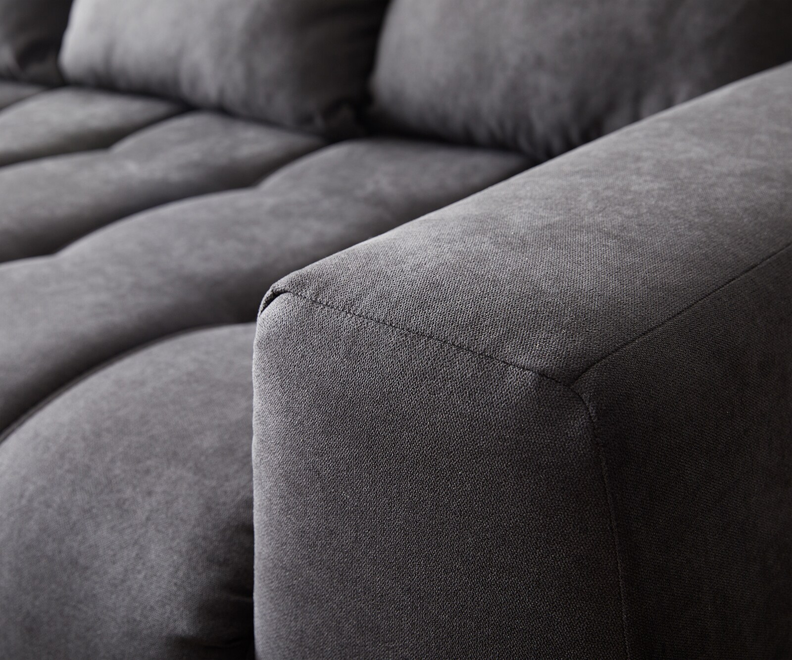 Hoekbank Nabor 300x230 cm microvezel zwart recamiere links incl. elektrische uittrekfunctie 6 Hoekbank Nabor 300x230 cm microvezel zwart recamiere links incl. elektrische uittrekfunctie 6