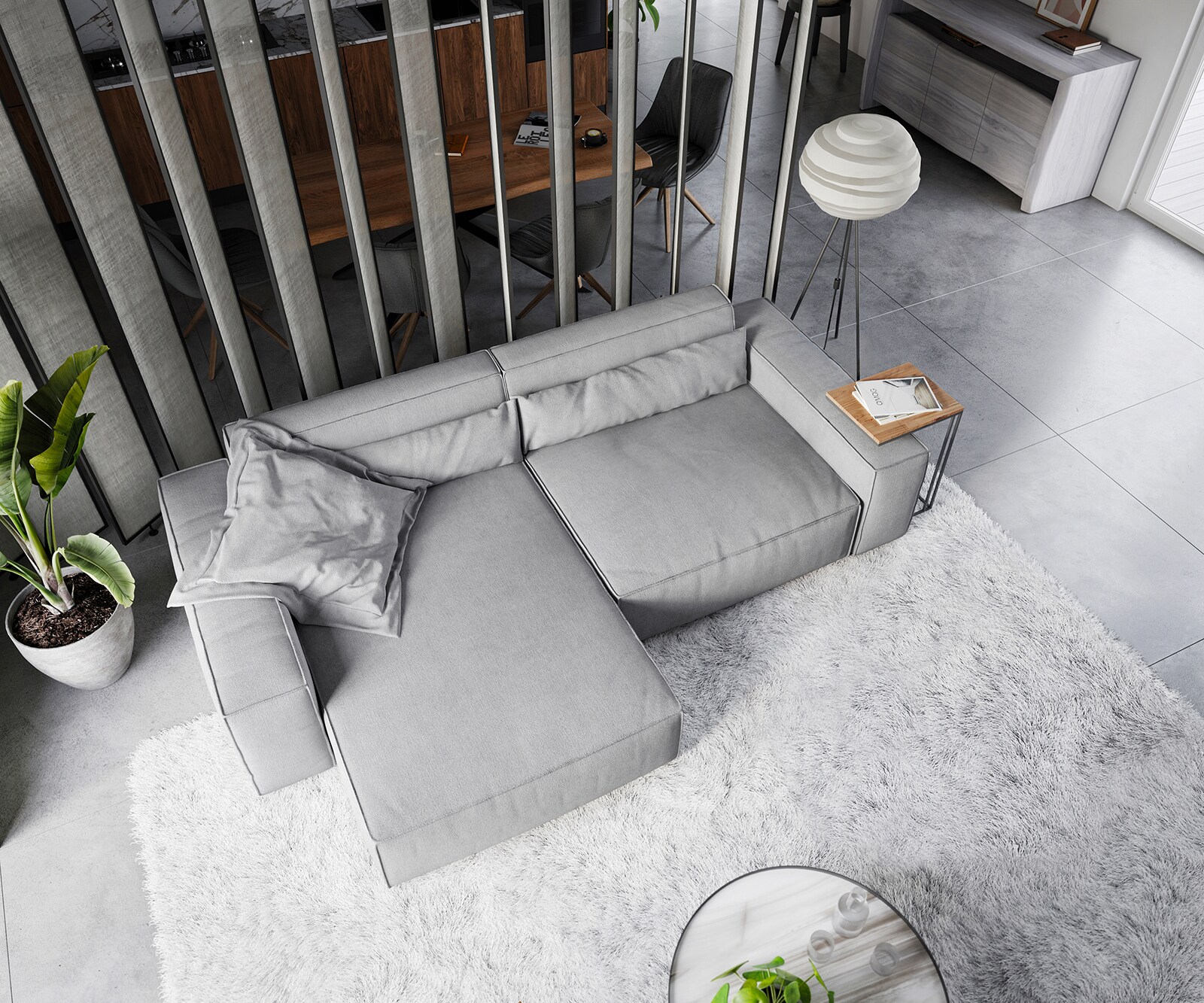 Hoekbank Sirpio XL 270x170 cm microvezel grijs recamiere variabele 3