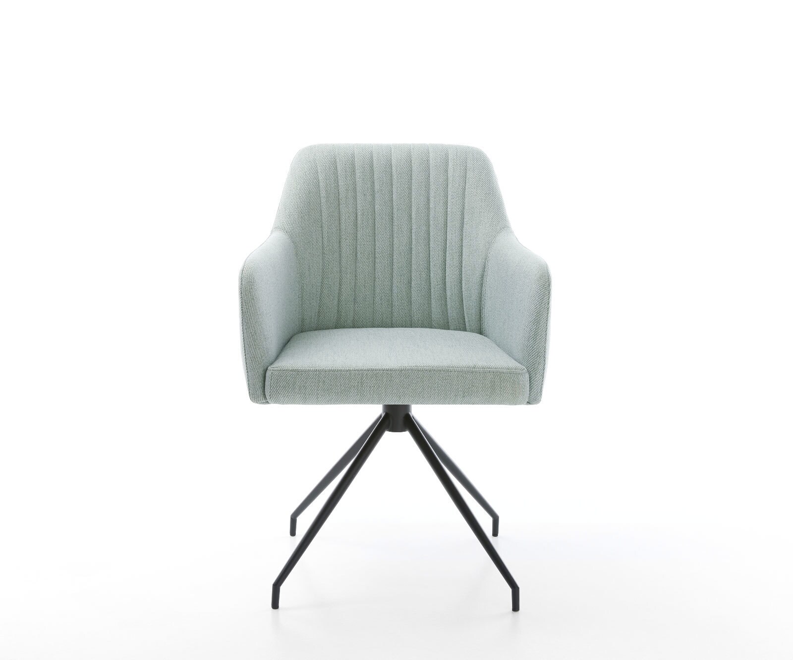 Eetkamerstoel Greg-Flex stripes mint kruisframe conisch zwart 2