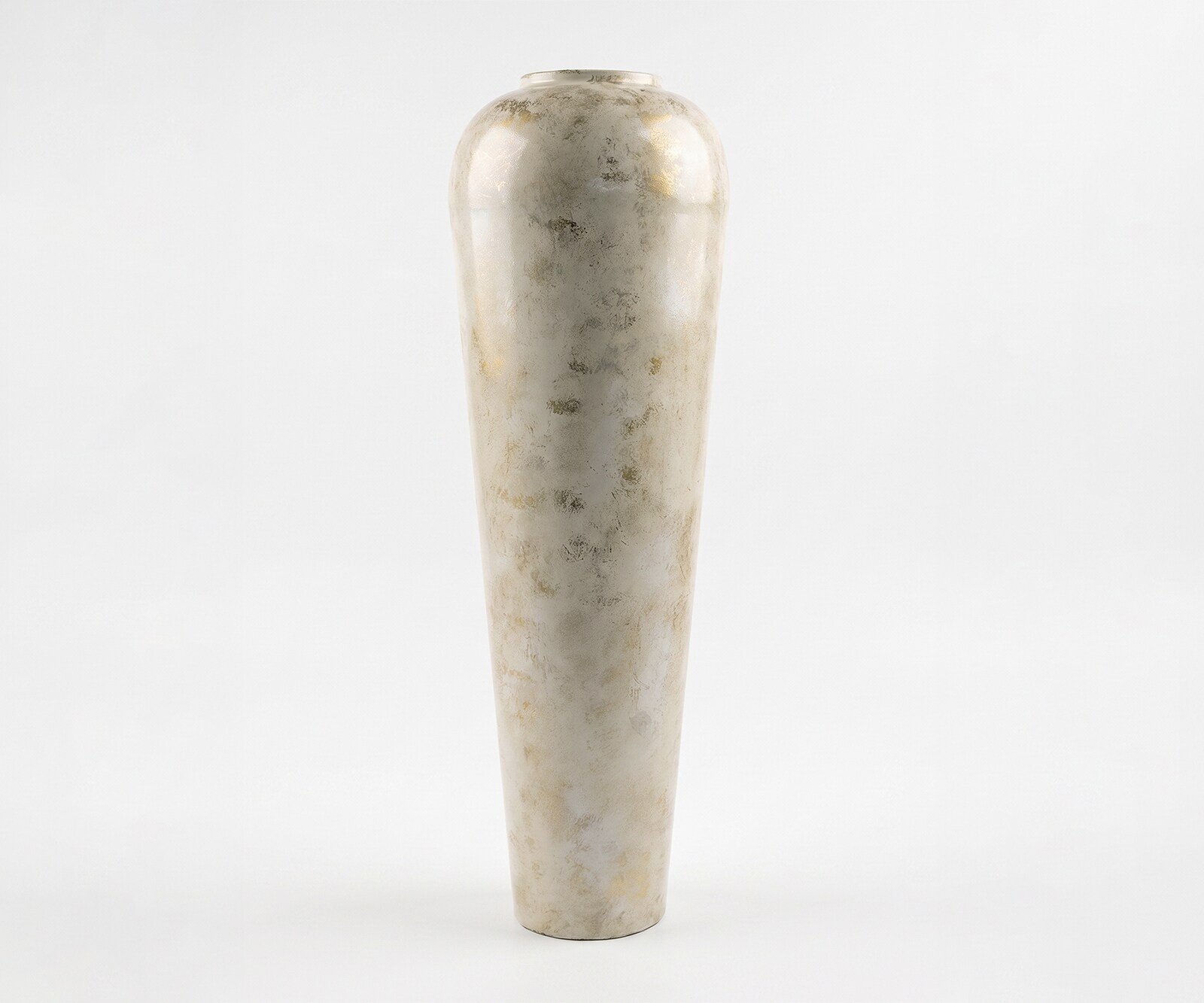 Vaas Tavera B29 x D29 x H95 cm Metaal Alabaster Gold Handgemaakt