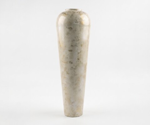 Vaas Tavera B29 x D29 x H95 cm Metaal Alabaster Gold Handgemaakt