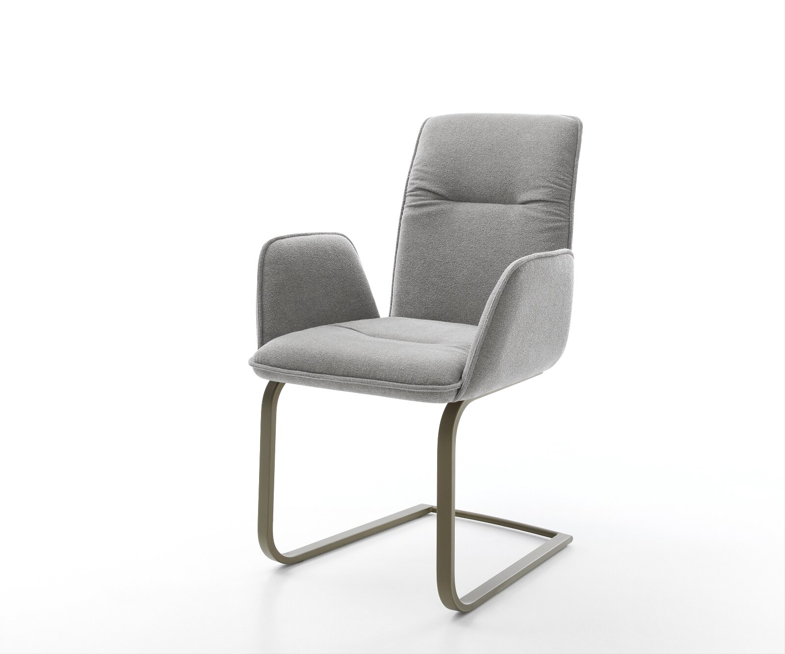 Sledemodel Vinja-Flex zachte stof met structuur grijs sledemodel vlak afwerking met titanium 1