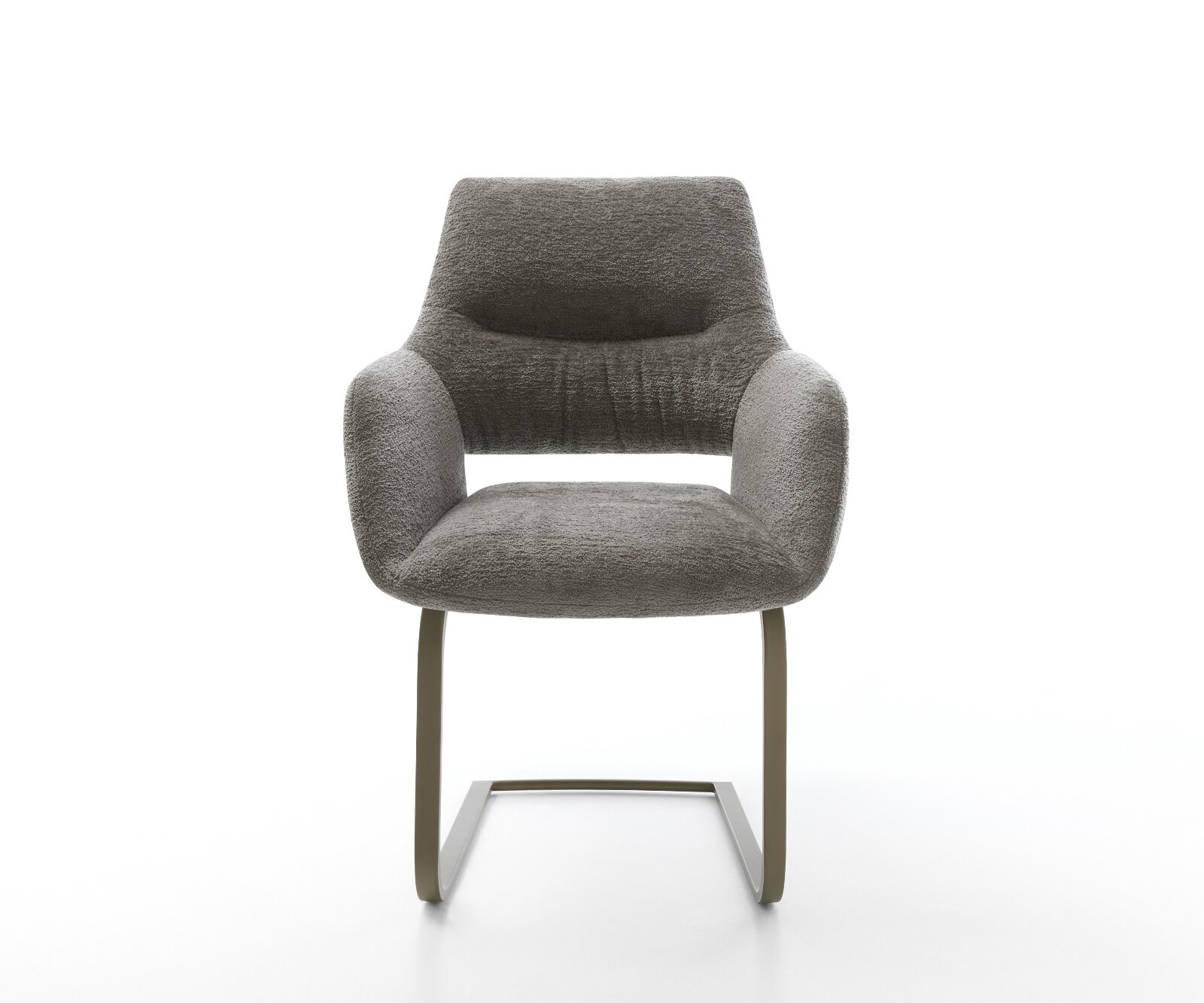 Sledemodel Yago-Flex met armleuning bouclé zacht mud sledemodel vlak afwerking met titanium pocketveer kern 2