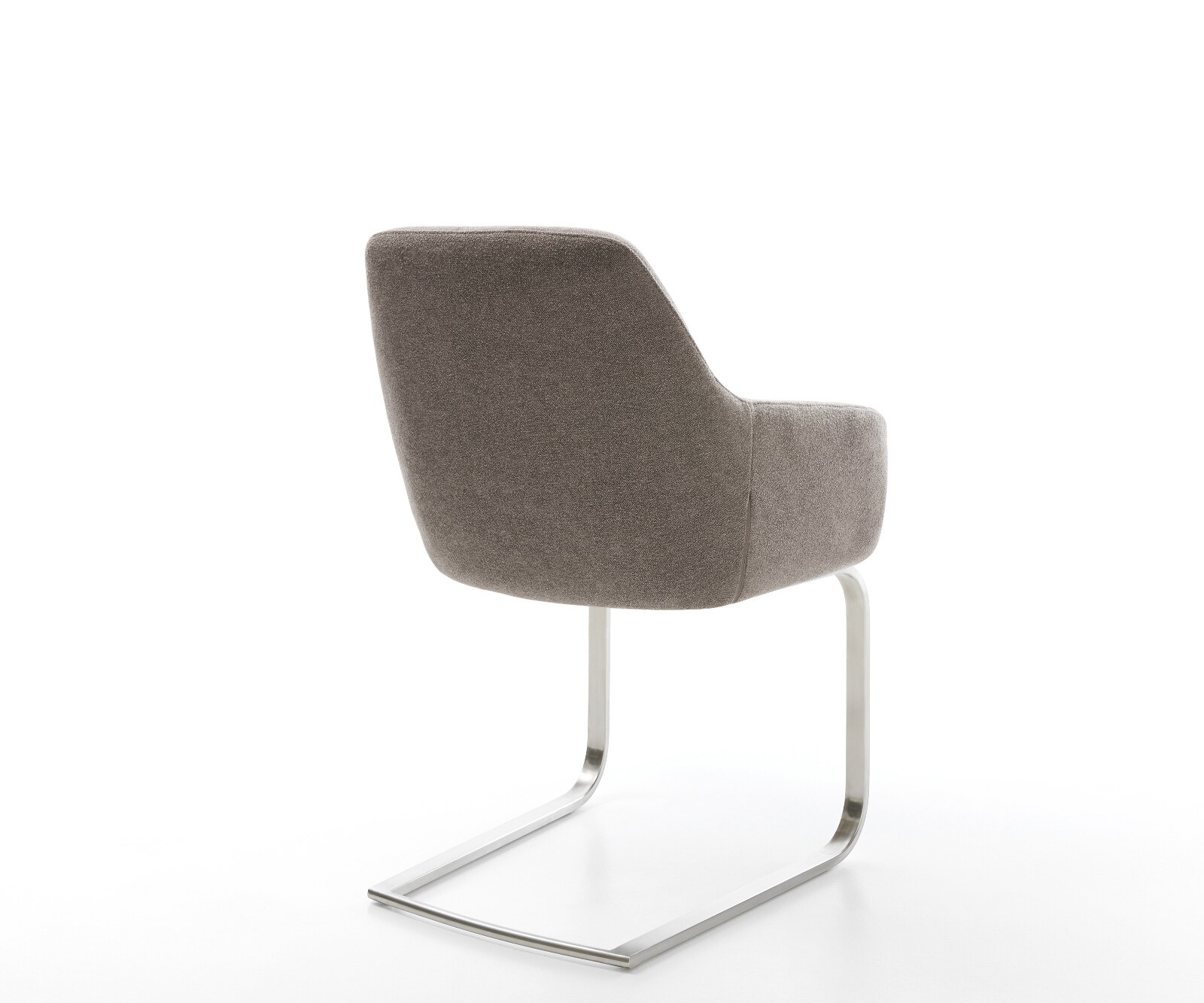 Sledemodel Pejo-Flex zachte stof met structuur taupe sledemodel vlak roestvrij staal pocketveer kern 4