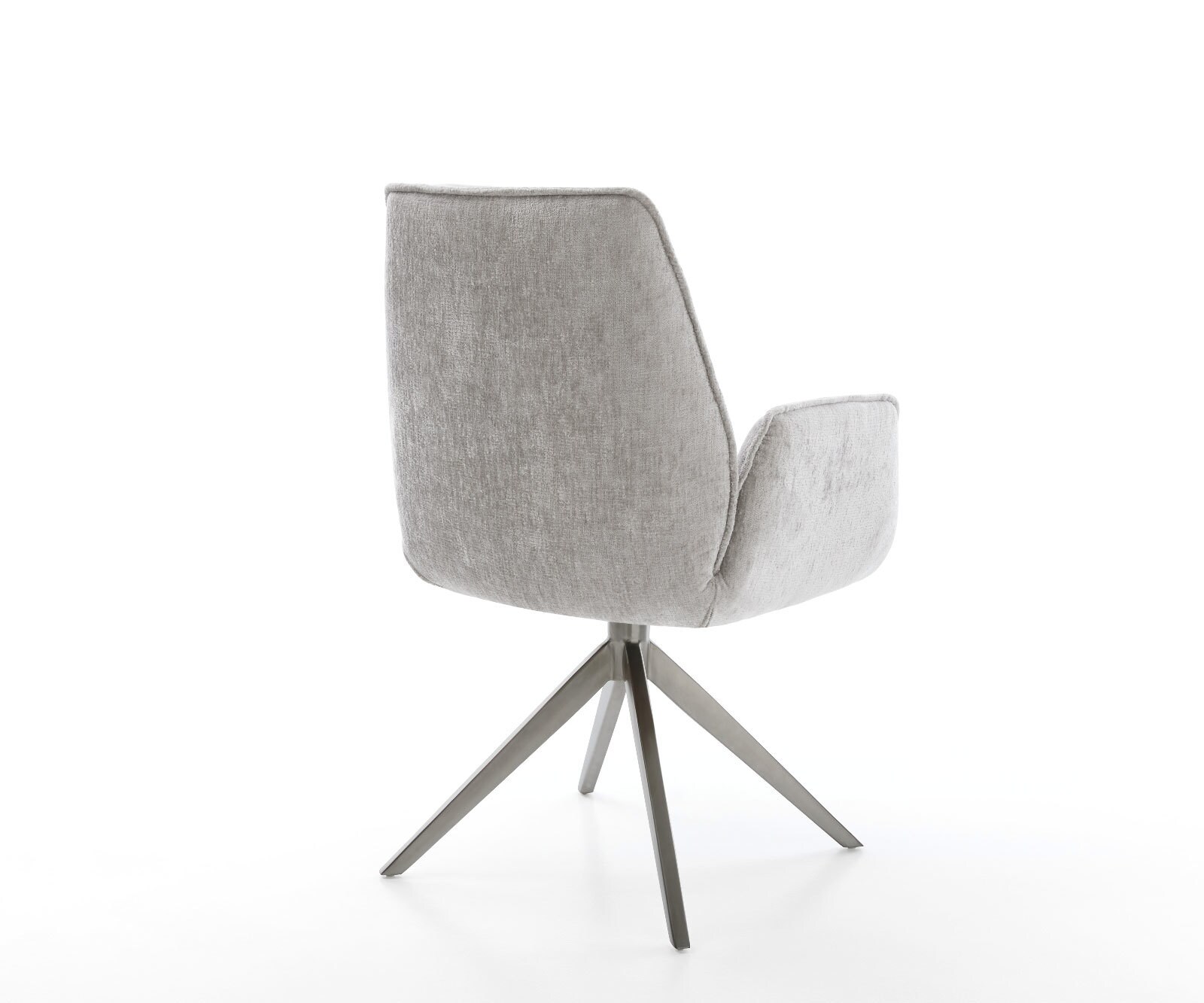 Draaistoel Zoa-Flex chenille zilver grijs kruisframe breed grafiet 360° draaibaar rocker-functie pocketveer kern 5