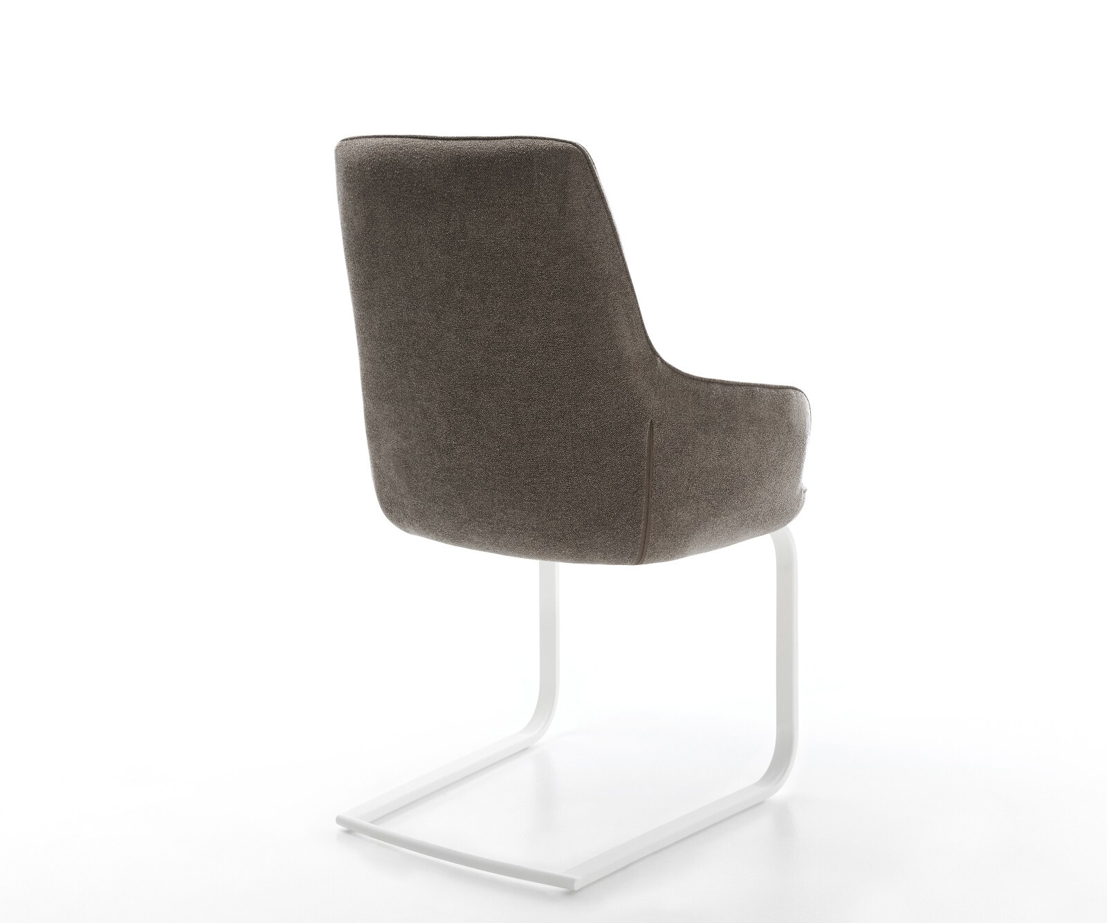 Sledemodel Zelia-Flex met armleuning zachte stof met structuur taupe sledemodel vlak wit pocketveer kern 5