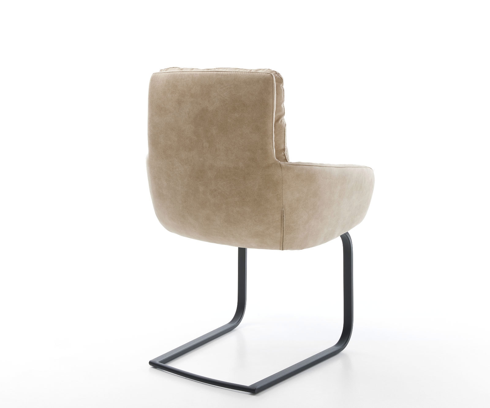 Sledemodel Abelia-Flex met armleuning microvelours beige vintage sledemodel vlak zwart 4 Sledemodel Abelia-Flex met armleuning microvelours beige vintage sledemodel vlak zwart 4