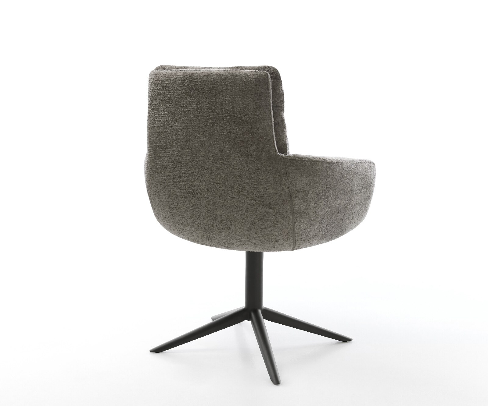Draaistoel Abelia-Flex met armleuning bouclé zacht mud kruispoot zwart 360° draaibaar rocker-functie 5