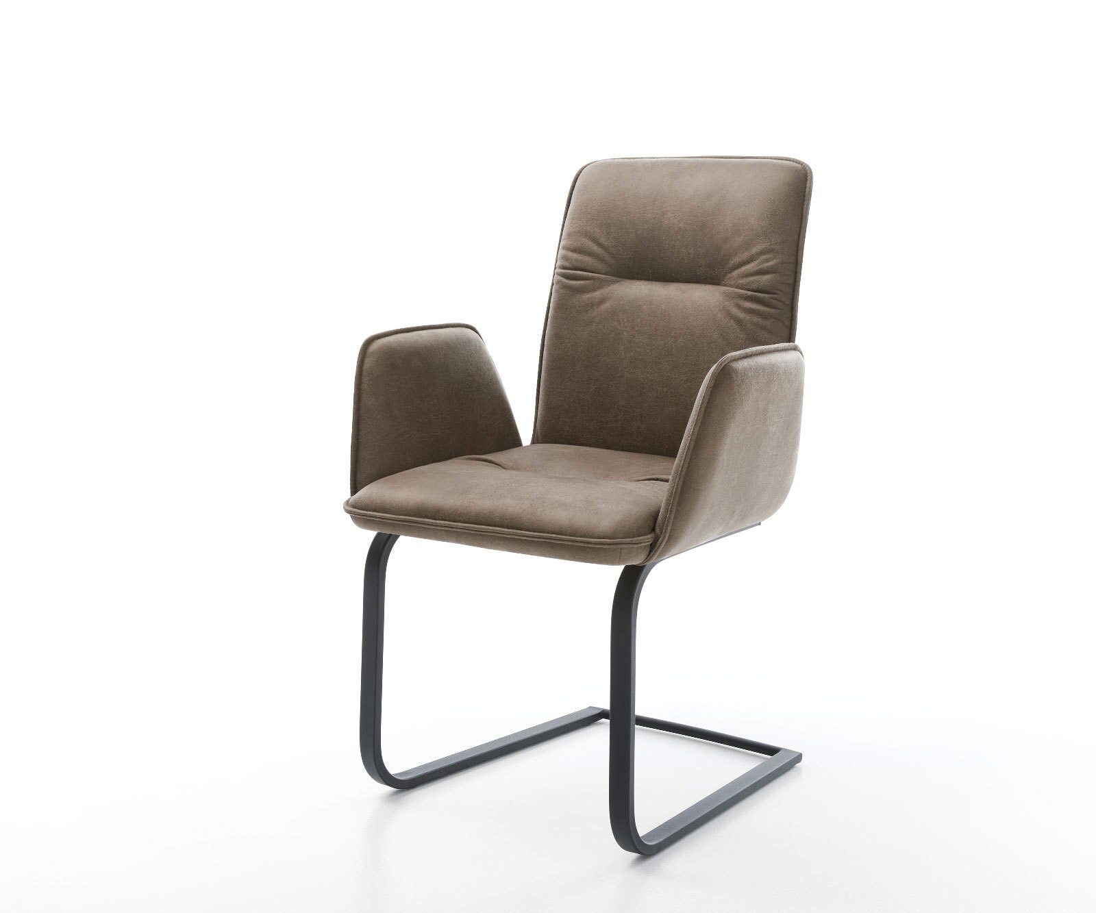 Sledemodel Vinja-Flex microvelours taupe vintage sledemodel vlak zwart