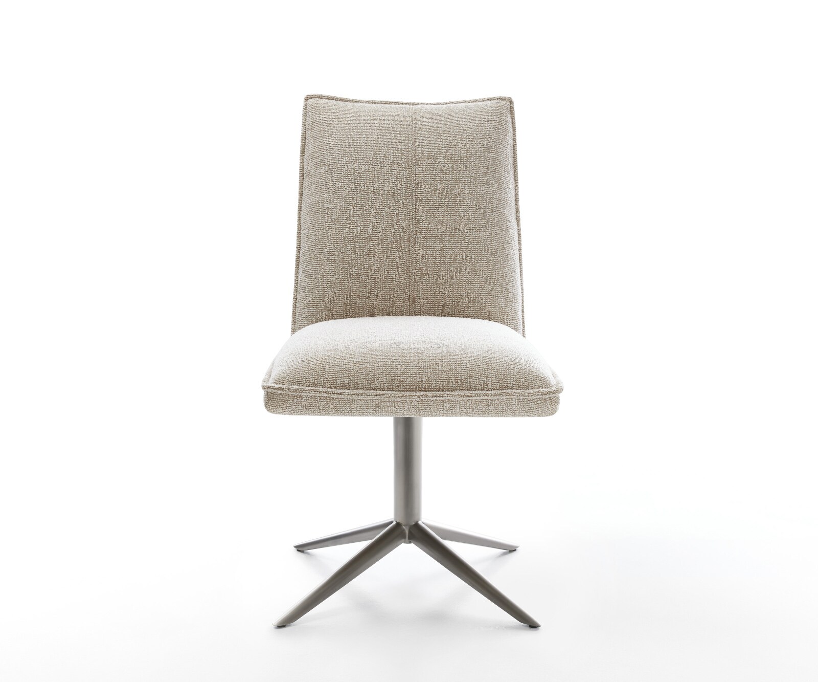 Draaistoel Lelio-Flex geweven stof beige kruispoot grafiet 360° draaibaar rocker-functie pocketveer kern 2