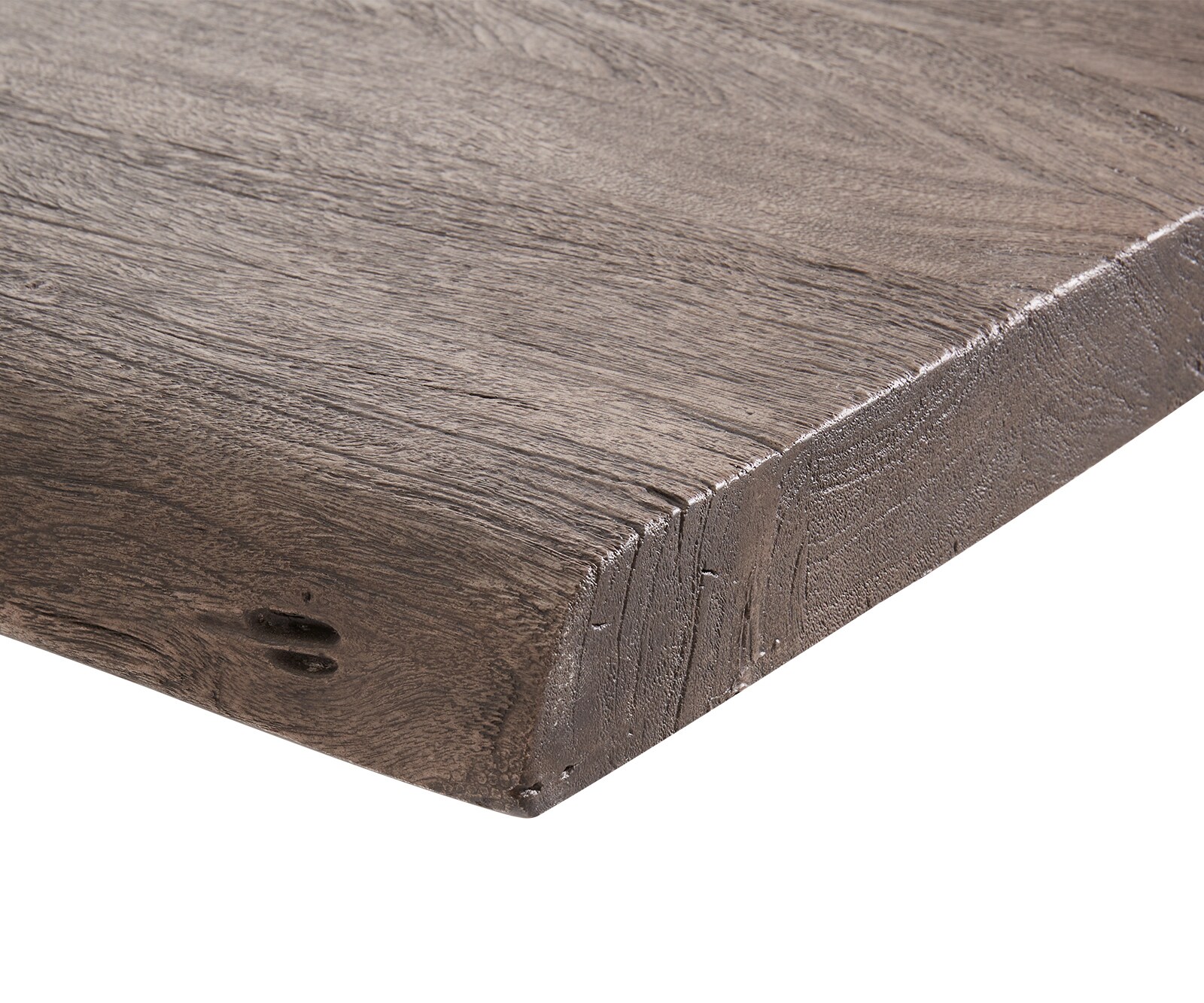 Eettafel Edge 300x100 XL acacia platina skidframe zwart Live-Edge 5