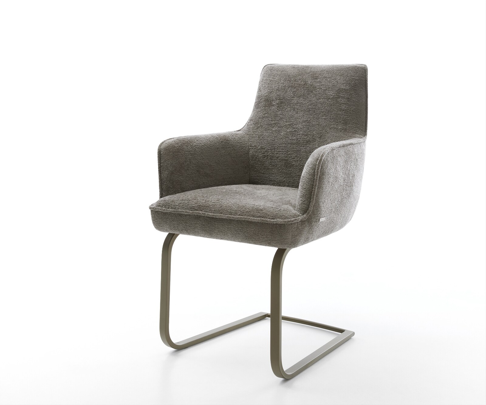 Sledemodel Heira-Flex met armleuning bouclé zacht mud sledemodel vlak afwerking met titanium pocketveer kern 1